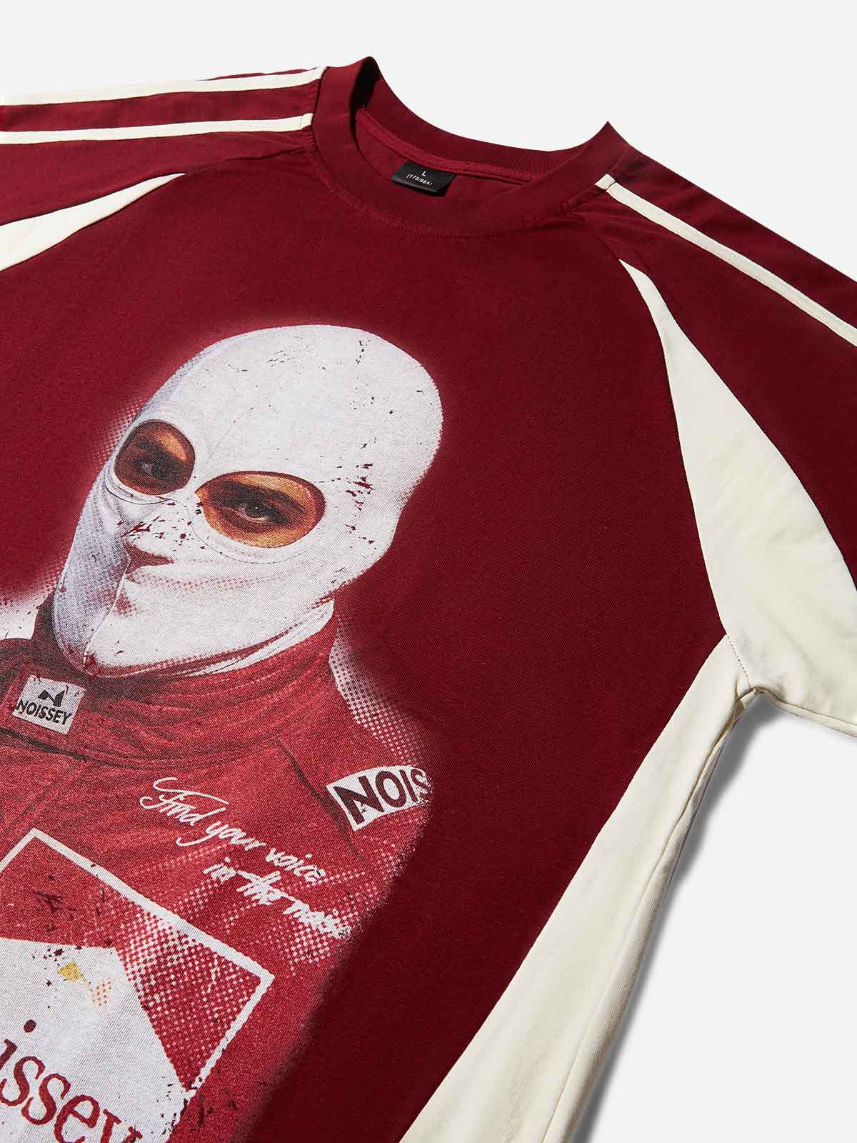 Racing Preppy Red Print T-shirt