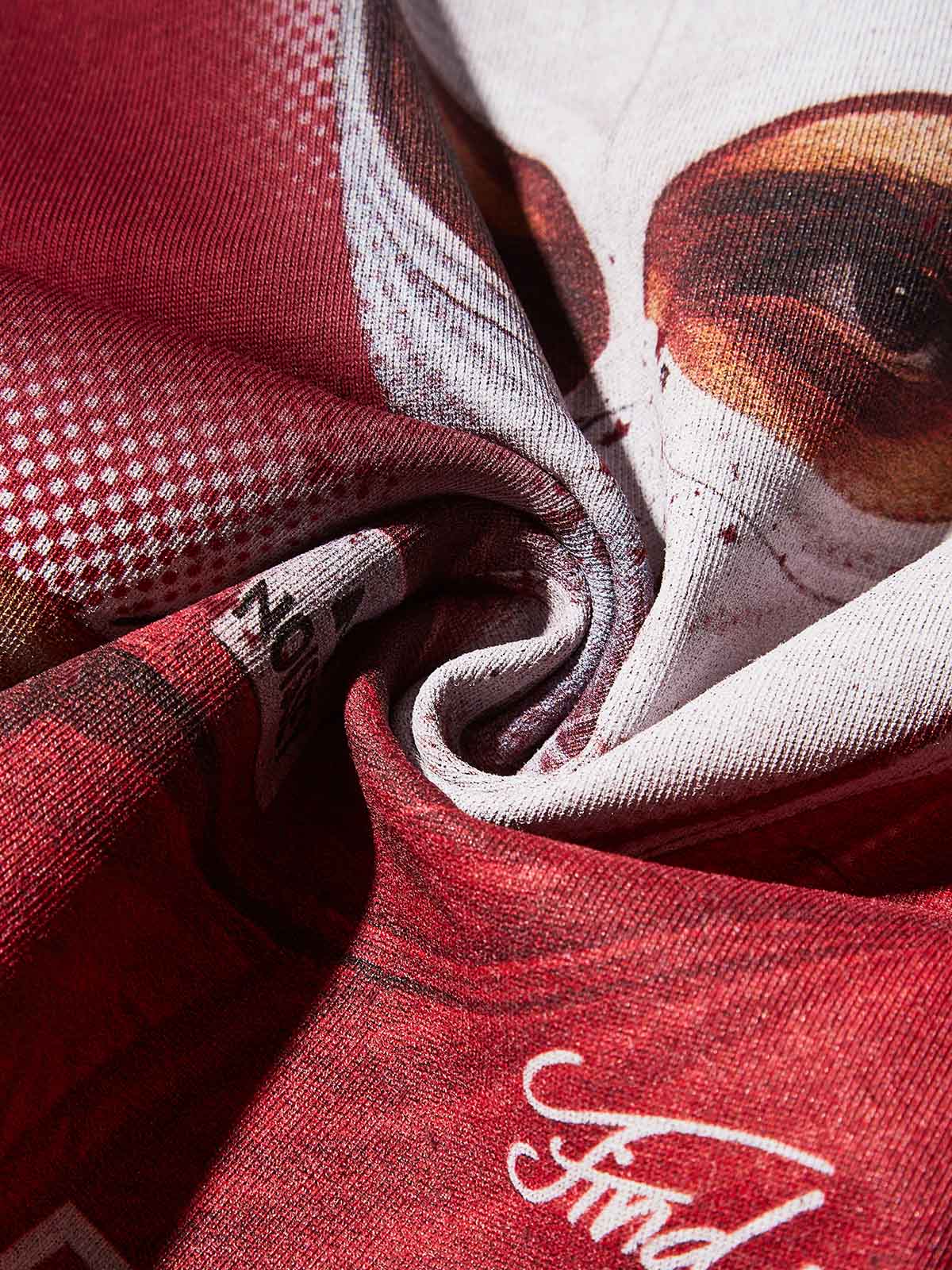 Racing Preppy Red Print T-shirt