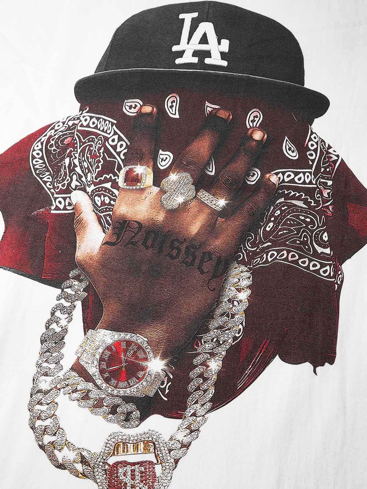Red Paisley Prints Headscarf Character Long-Sleeve Print