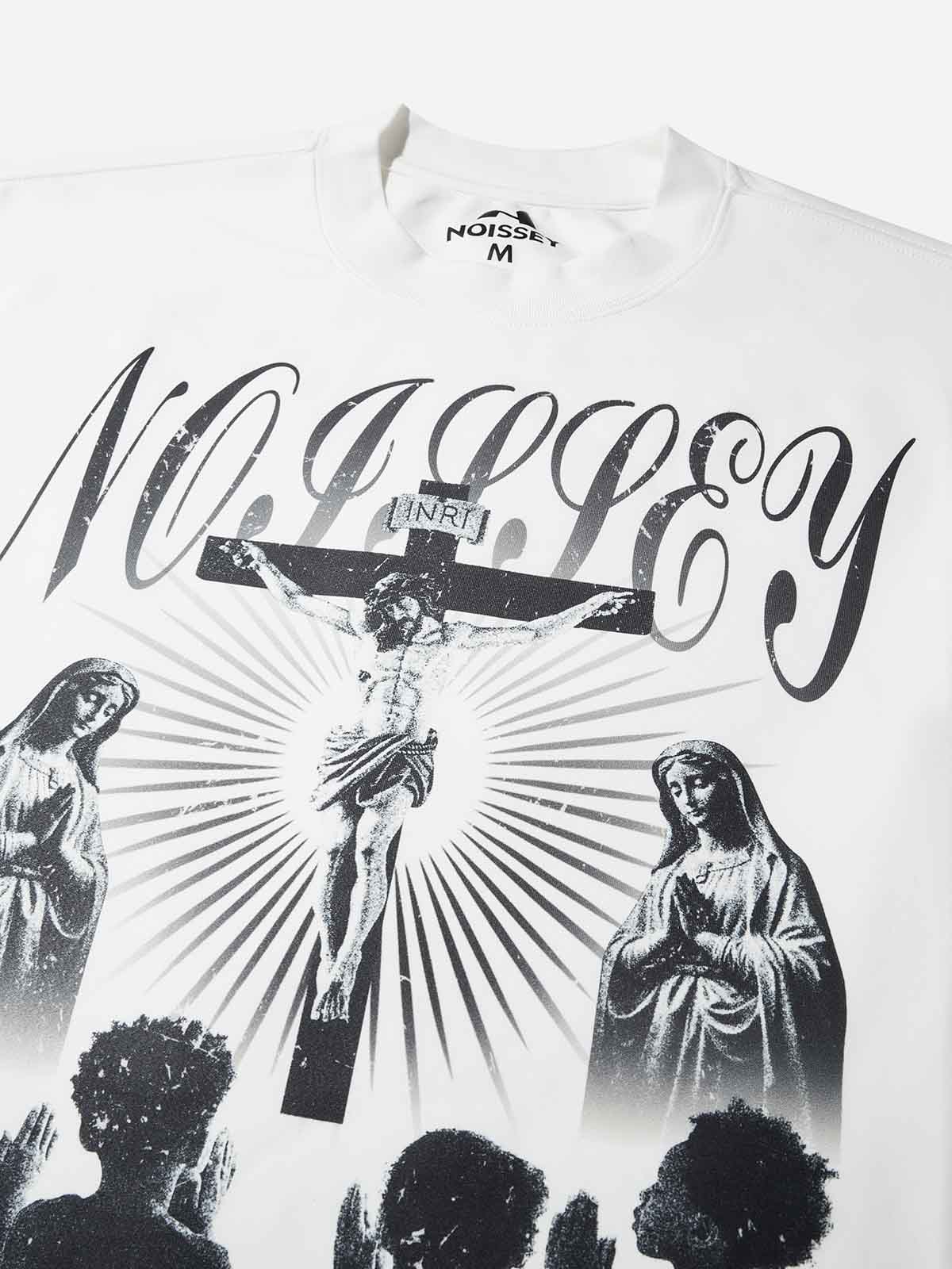 Praying Child White Air Layer Double-Sided Long Sleeves