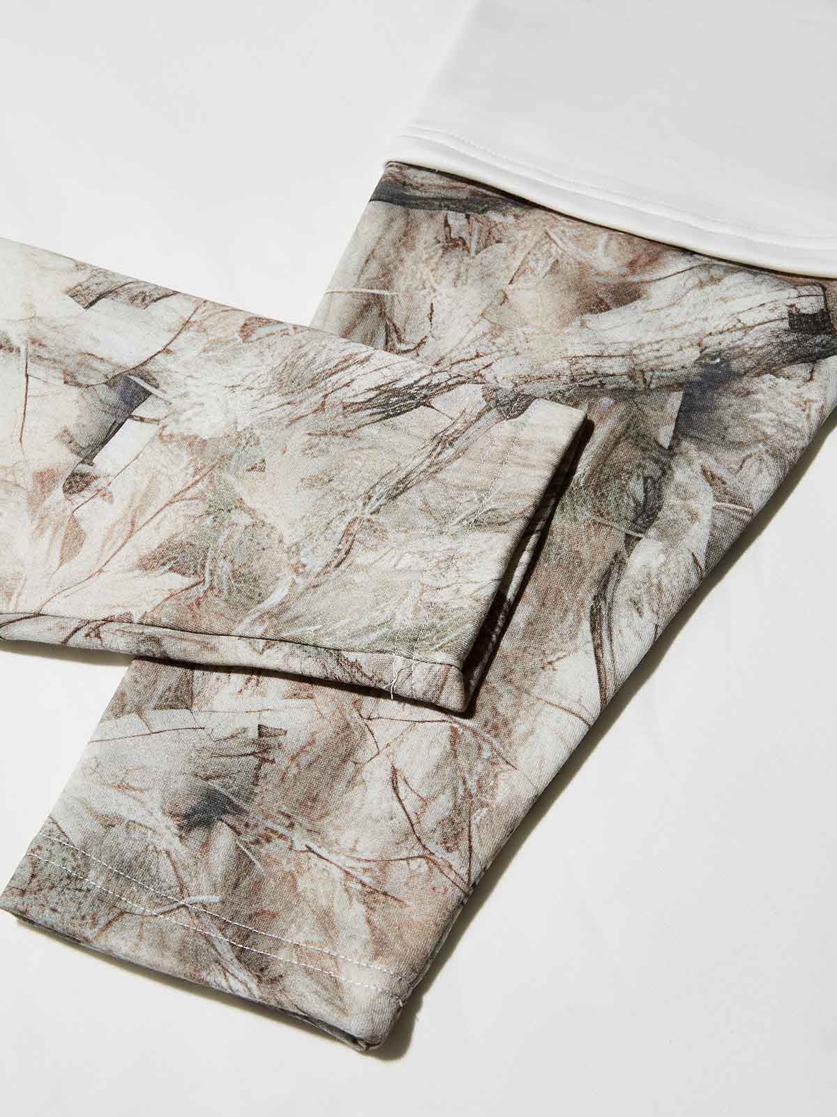 Real Tree Headscarf-Character Print Fake Two-Piece Long-Sleeve