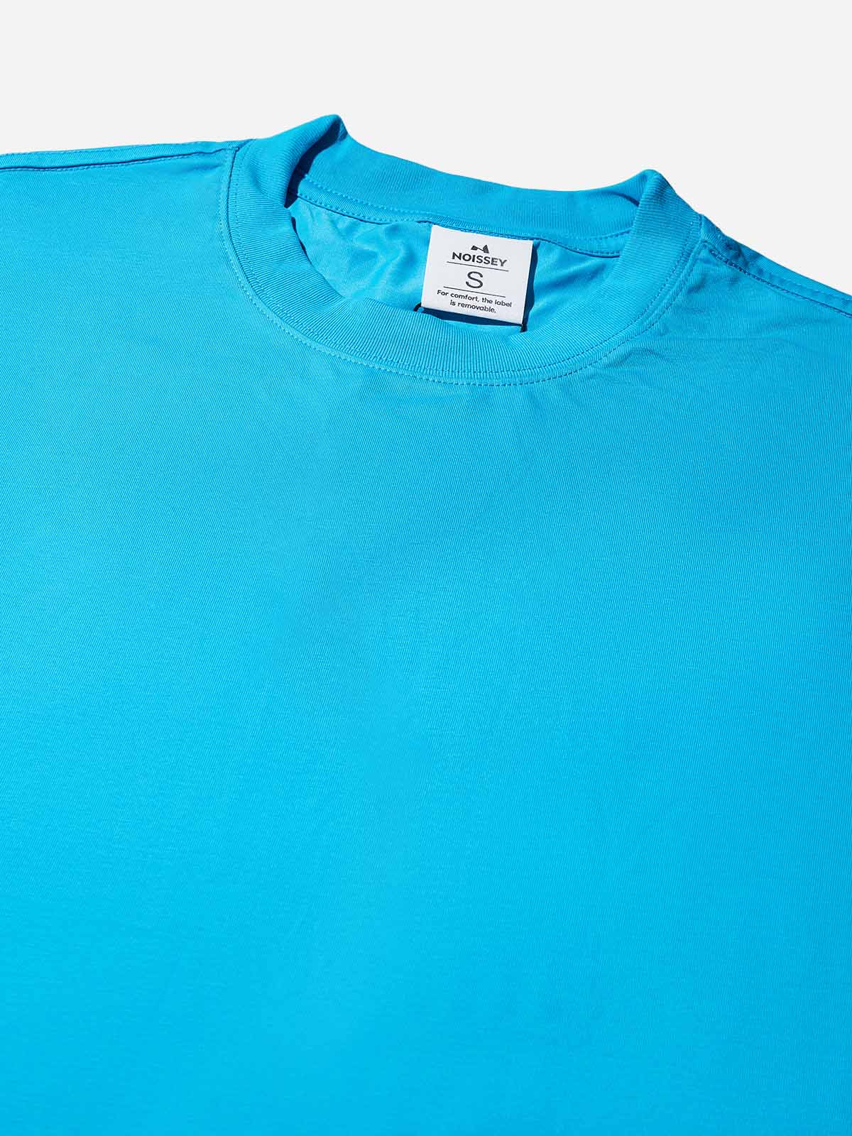 Boxy Oversized Blue T-shirt with Sparkling Statue of Liberty Print