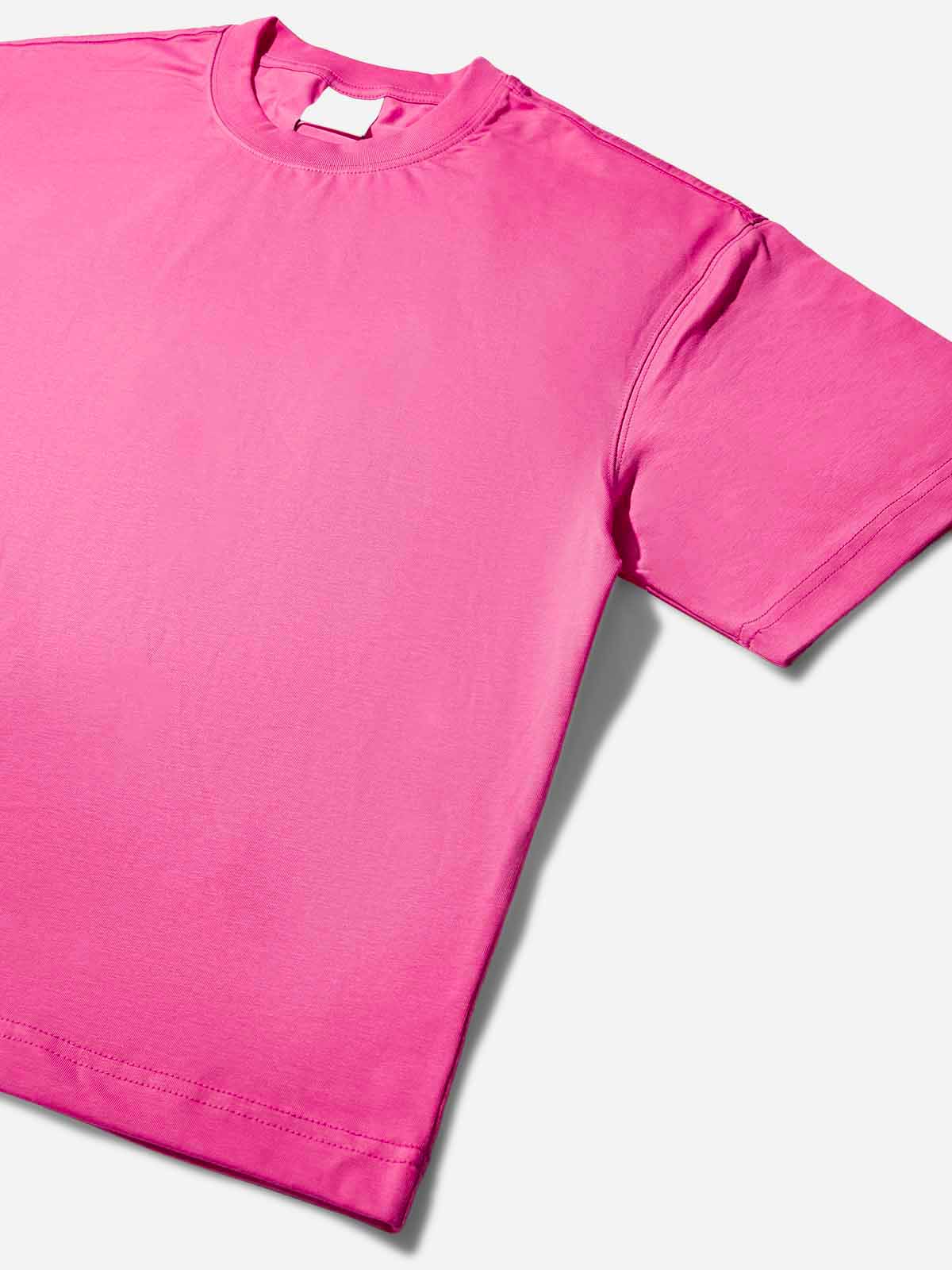 Leather Cat's Eye Grillz Print Pink Boxy Oversized T-shirt