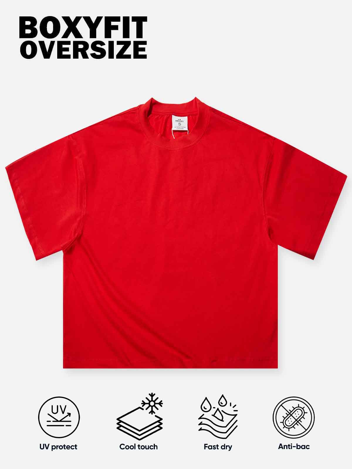 High-Quality Boxy Oversized Solid Color T-shirt