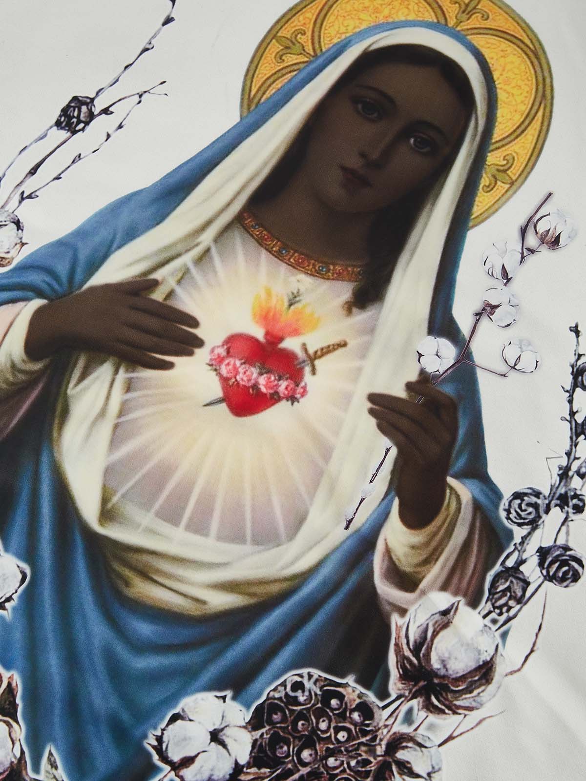 UNKNOWN ALLURE© The Black Madonna und mehrfarbiger Kunst-Hoodie aus Baumwolle