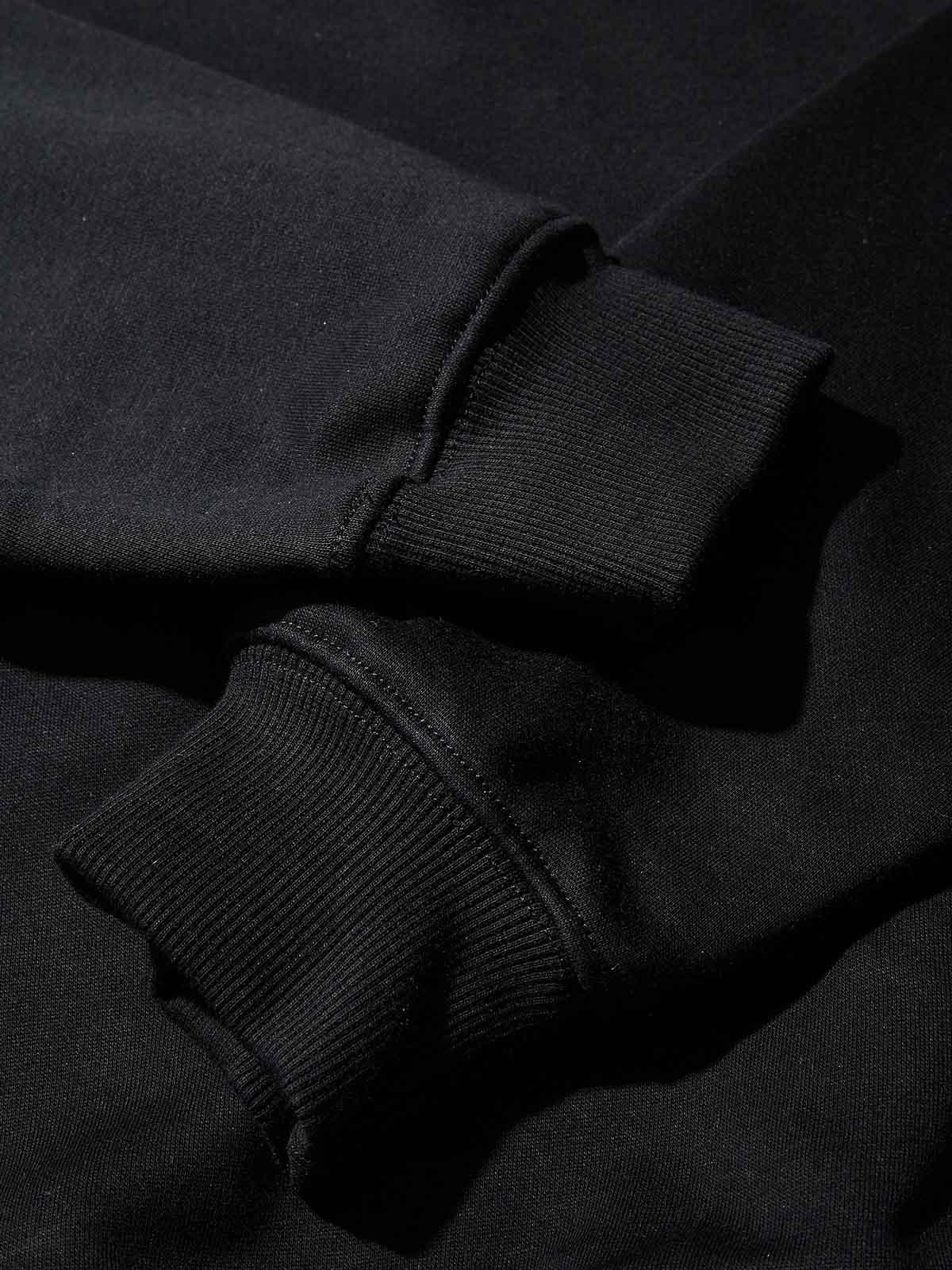 Black & White Negative Double-Lip Meteor Cross Diamond Tech Fabric Hoodie