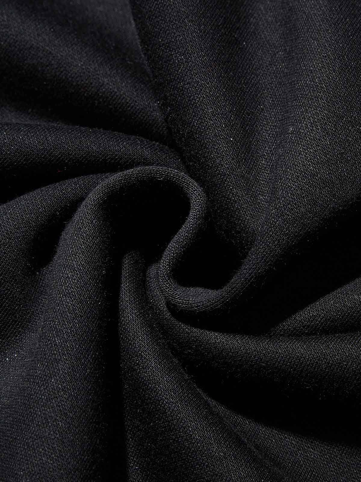 Pink Cherry Blossom Tree Black Boxy Hoodie