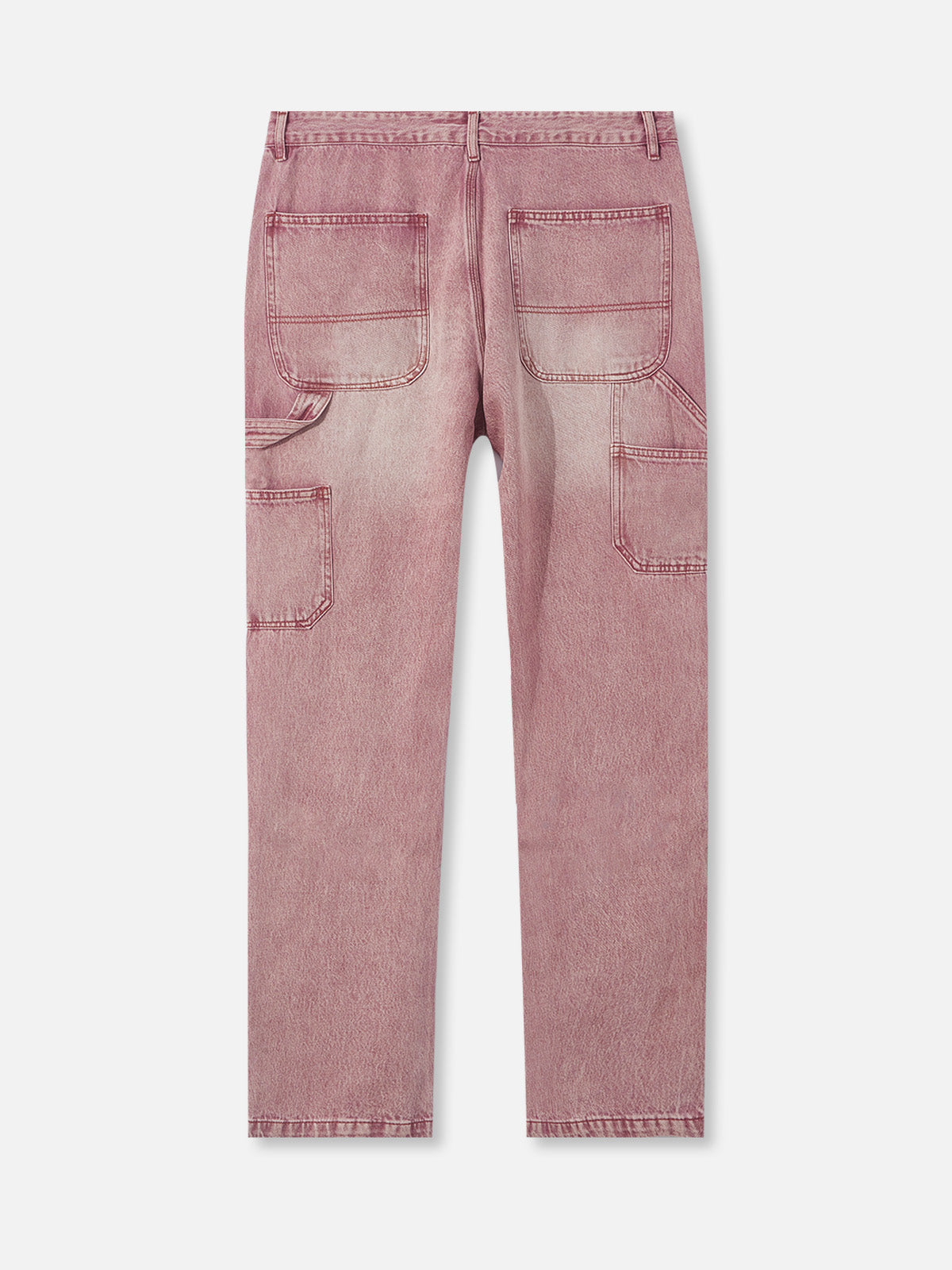 UNLEASH VOICE©Heavy-duty wash distressed stacked straight-leg jeans