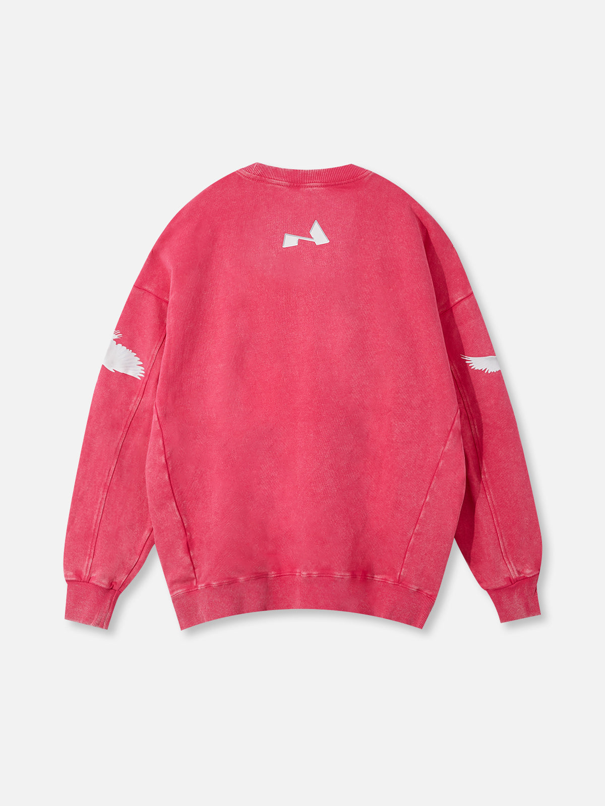 UNKNOWN ALLURE© Schwarzes 350G-Sweatshirt mit Madonna und Kind in Rosa mit Rundhalsausschnitt