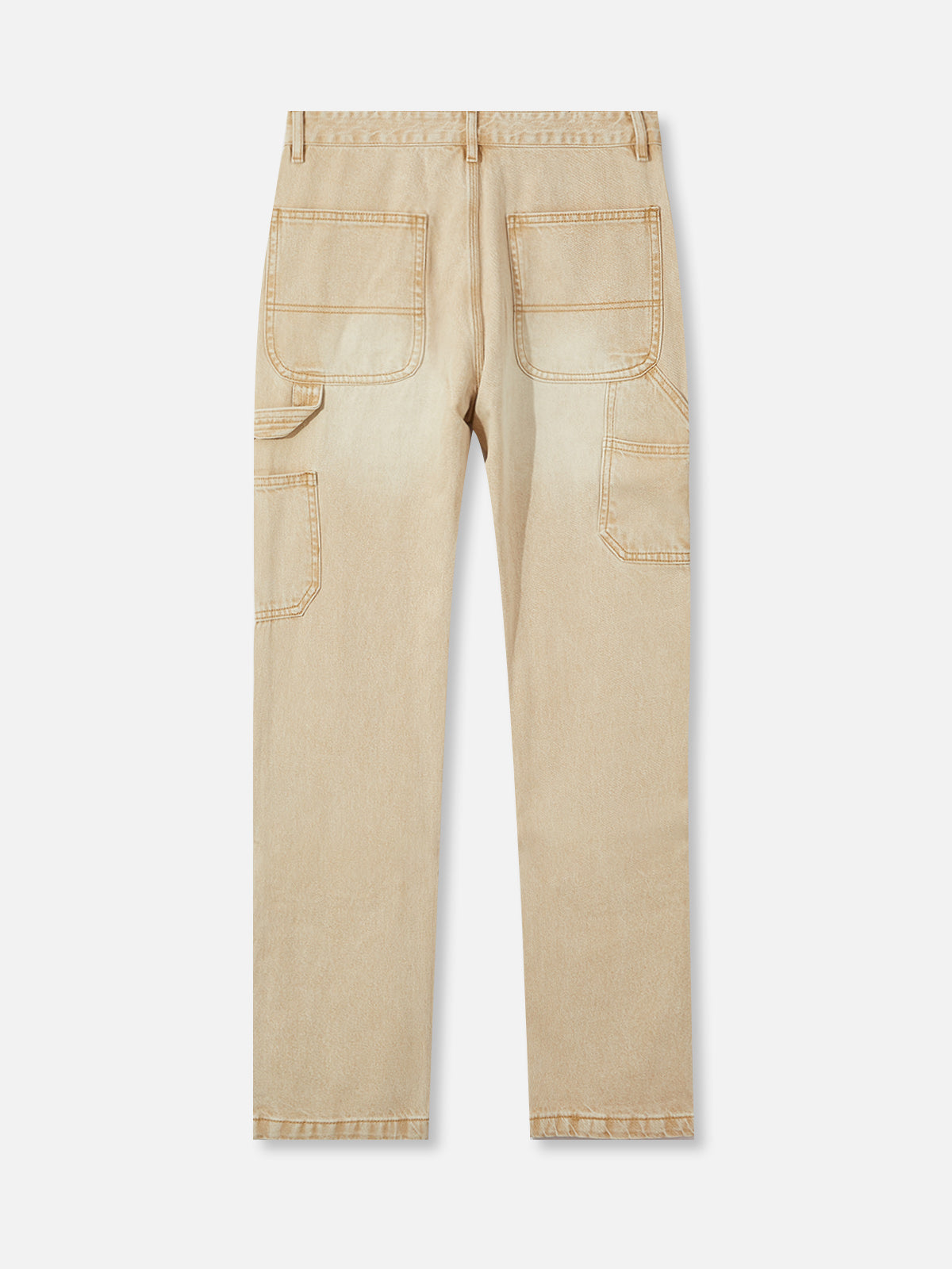 UNLEASH VOICE©Heavy-duty wash distressed stacked straight-leg jeans