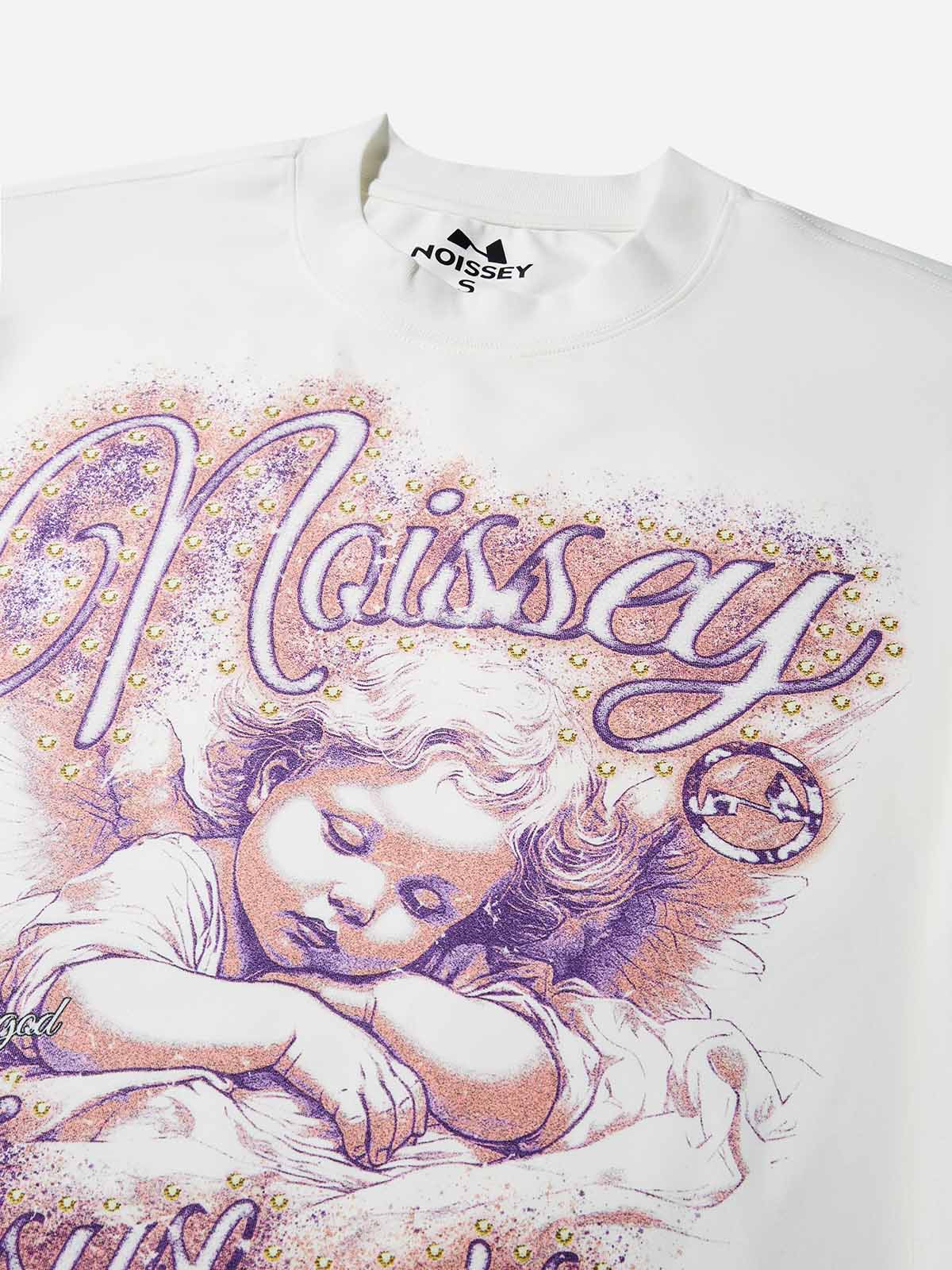 Sleeping Little Angel Print Air-Cotton Long-Sleeve Shirt