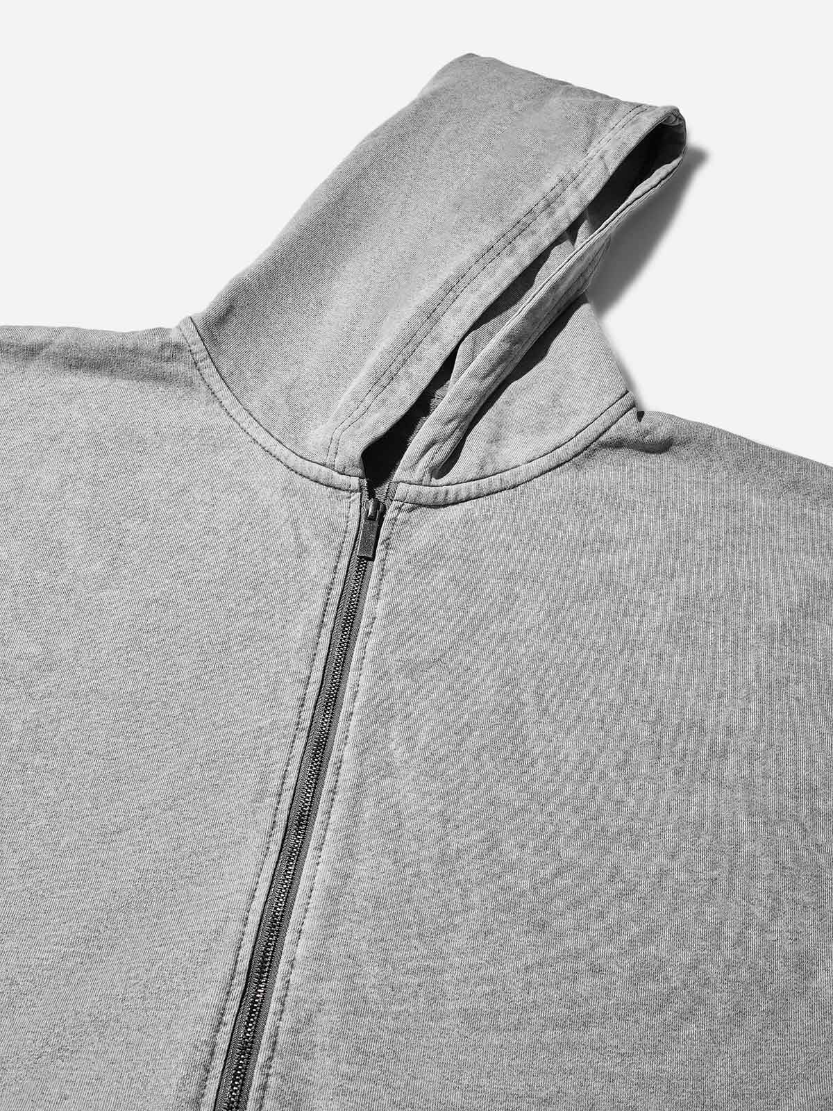 Brap! Bratatata! Gray washed printed hoodie