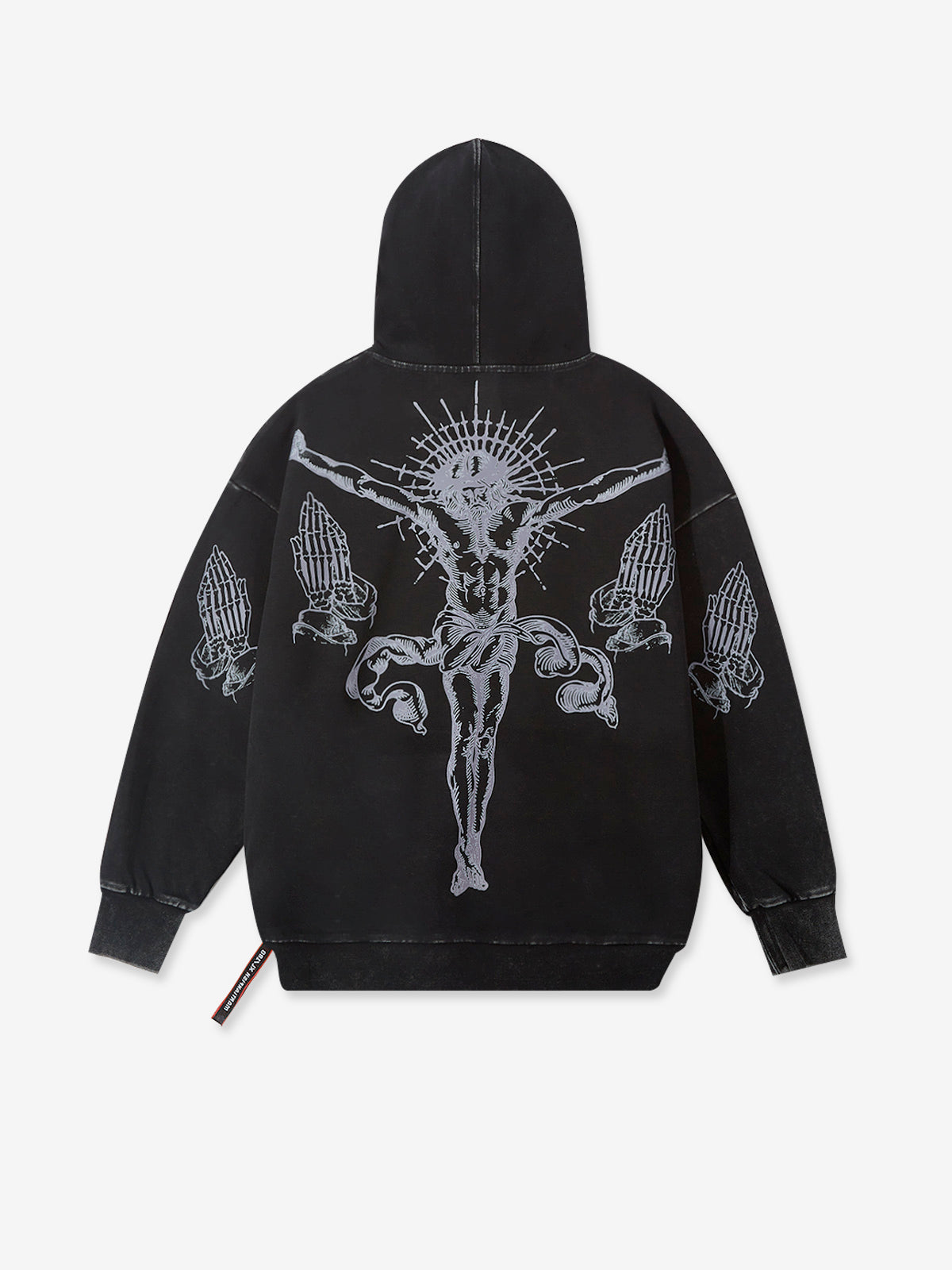 UNKNOWN ALLURE© Praying Hands Cross Hoodie