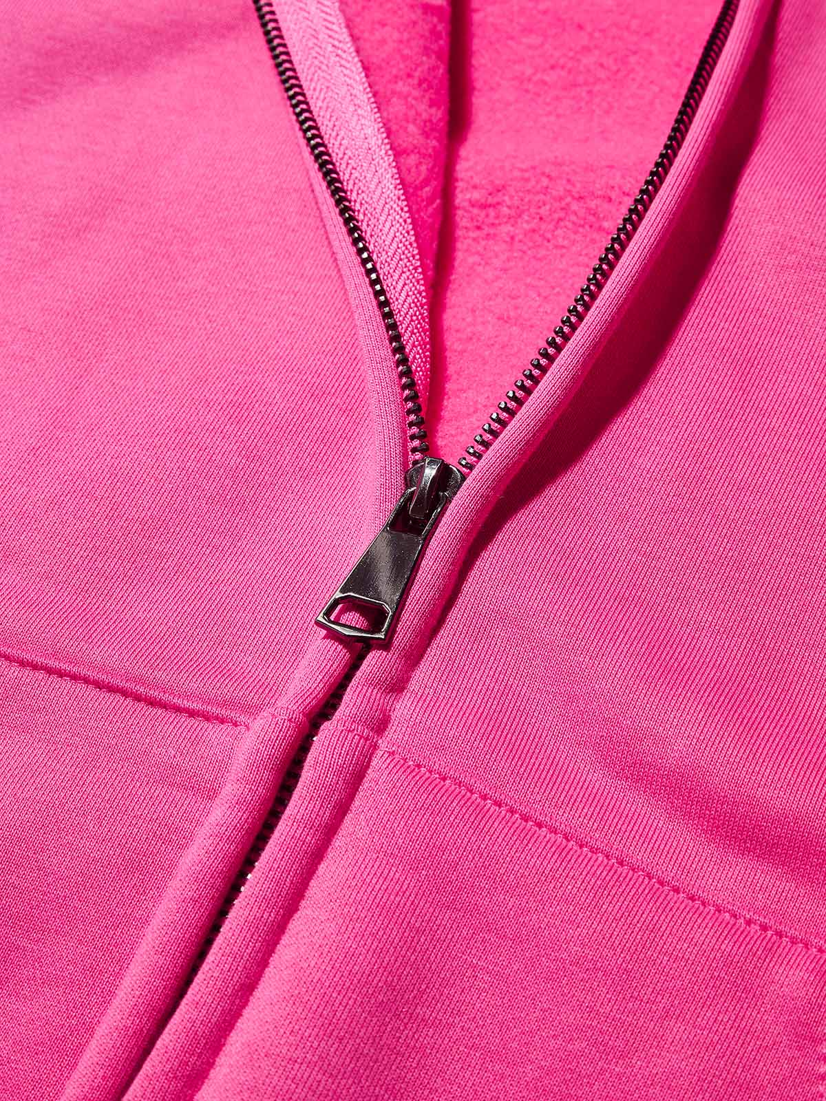 Running Rainbow-Colored Alien Pink Print Hoodie