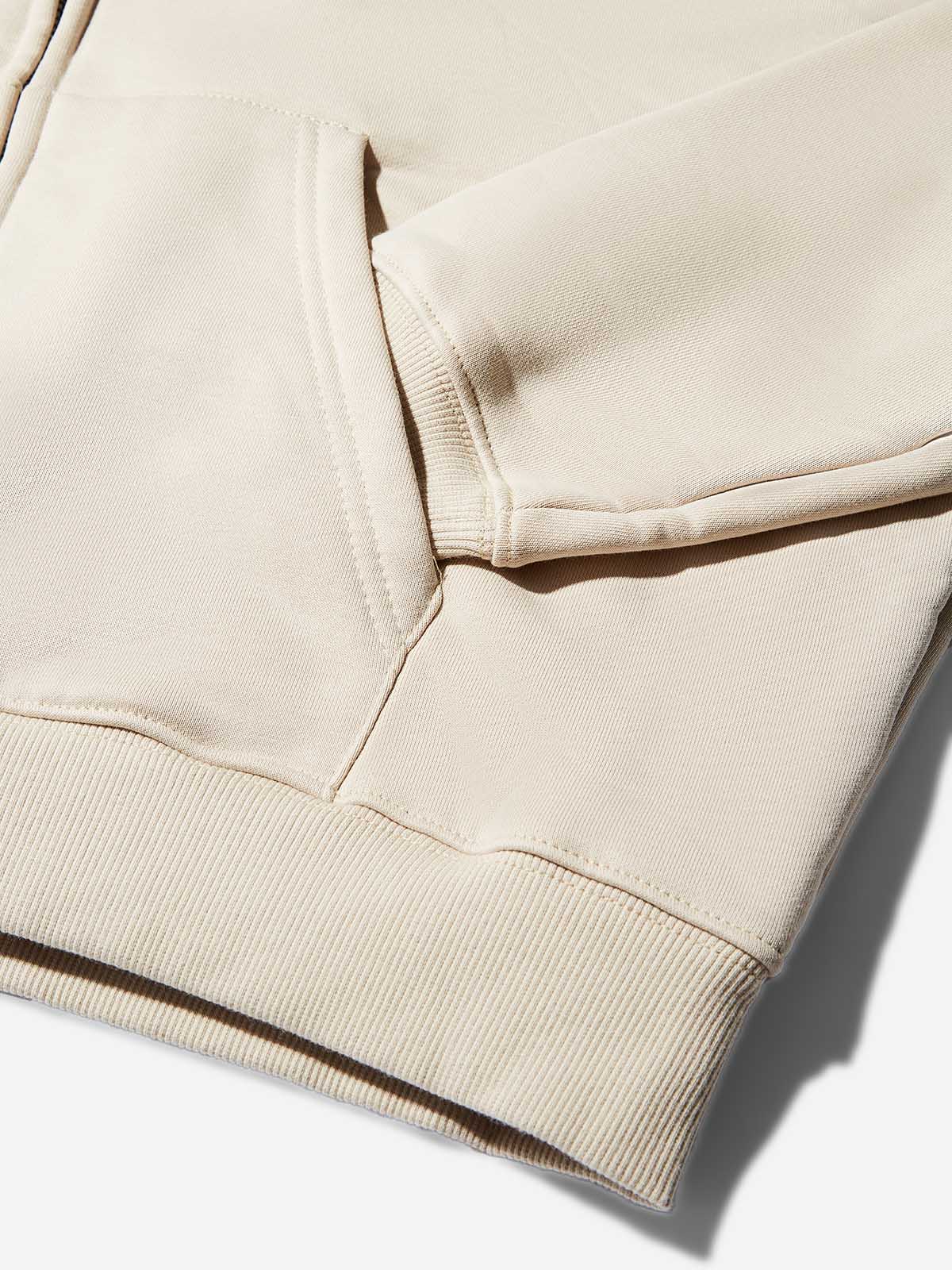 Solid-Color Warm Zip-Up Hoodie