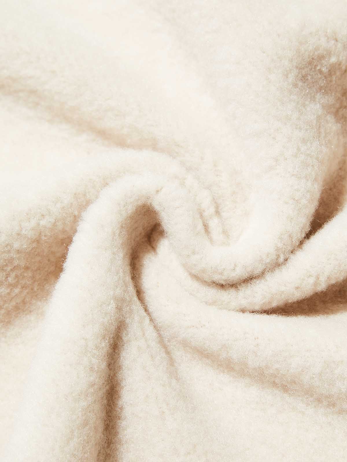 Solid-Color Warm Zip-Up Hoodie