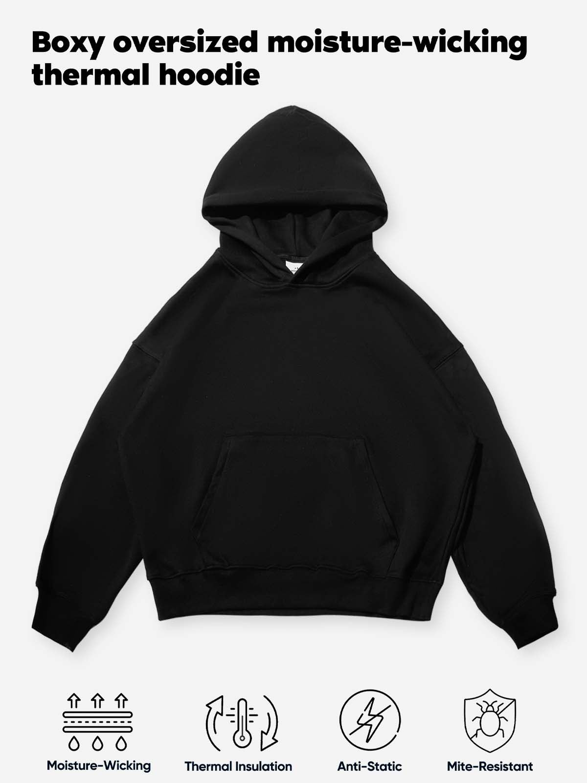 Solid-Color Tech Fabric Unidirectional Moisture-Wicking Hoodie