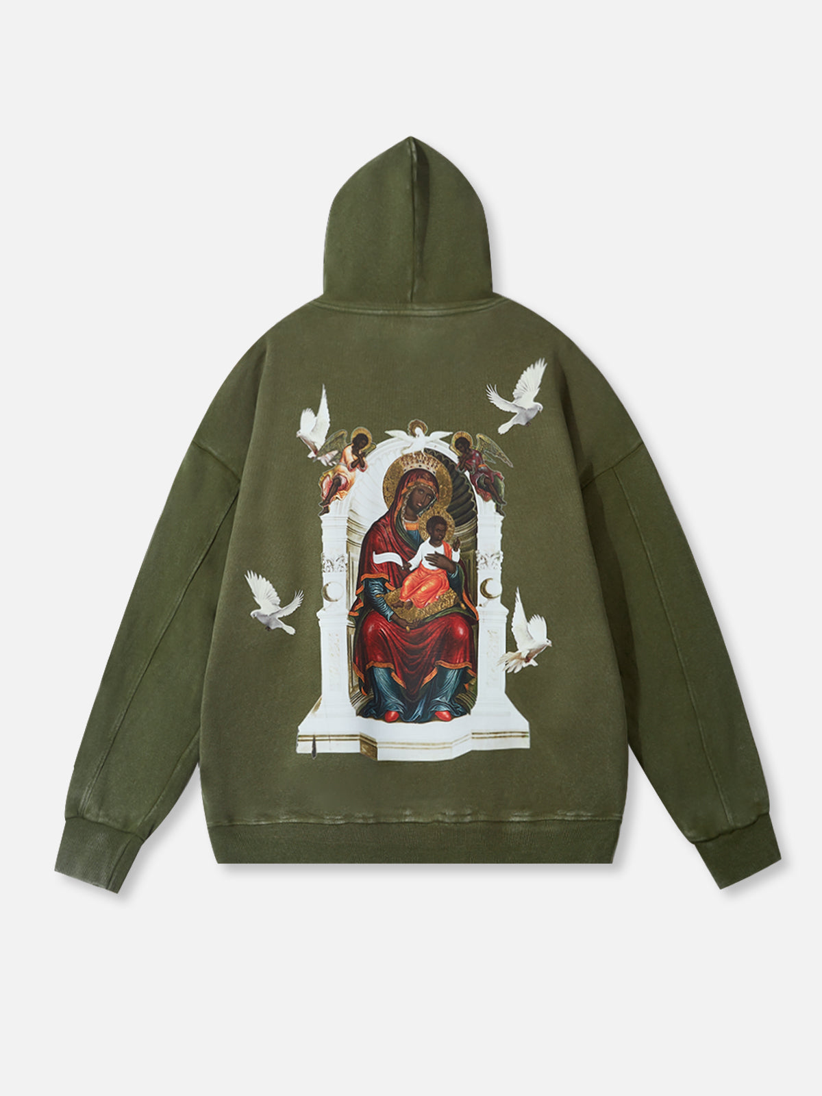 UNKNOWN ALLURE© Black Madonna and Child Mural 350g Hoodie