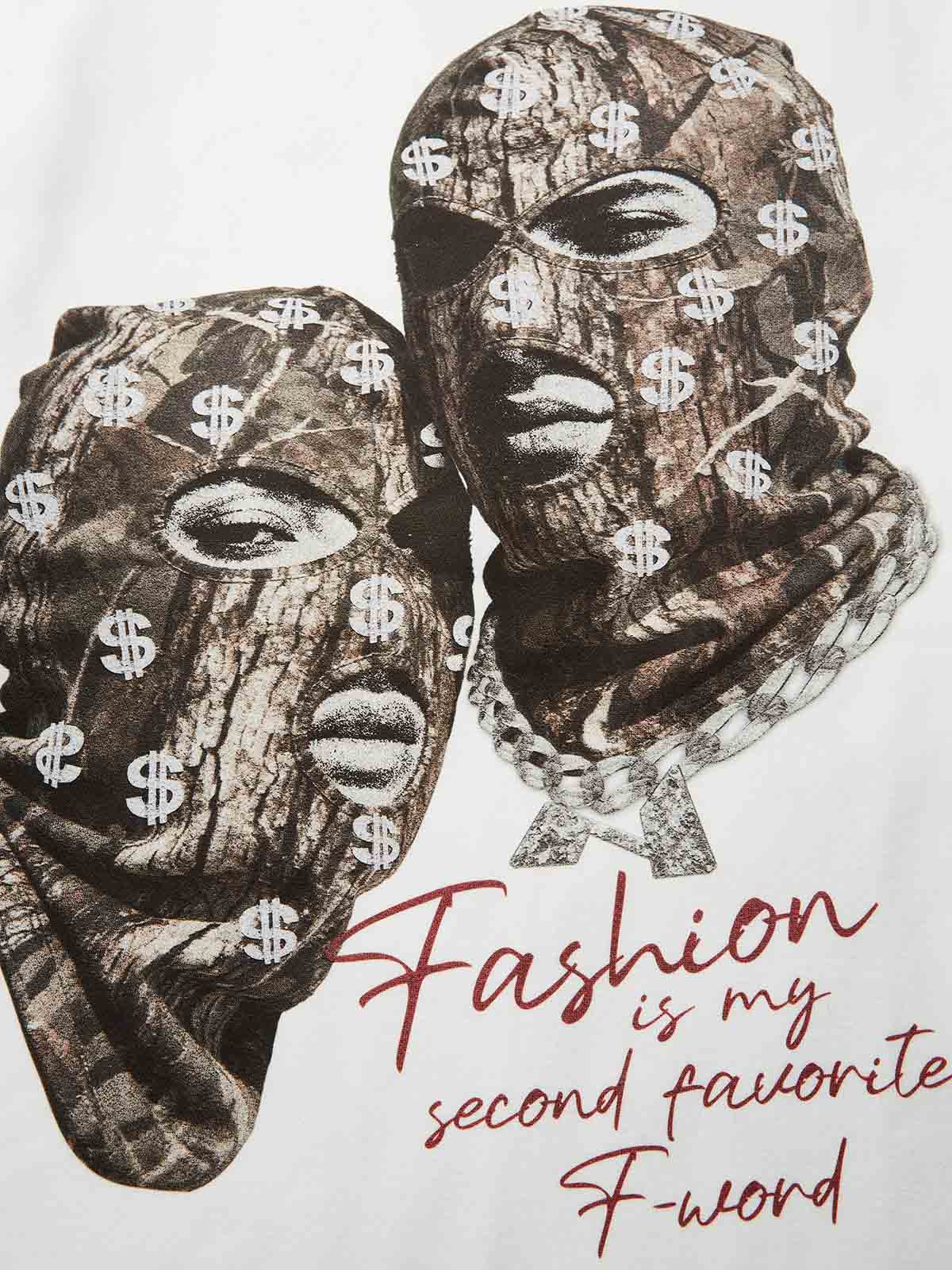 Double Real Tree Print Balaclava Tree Pattern Long Sleeve