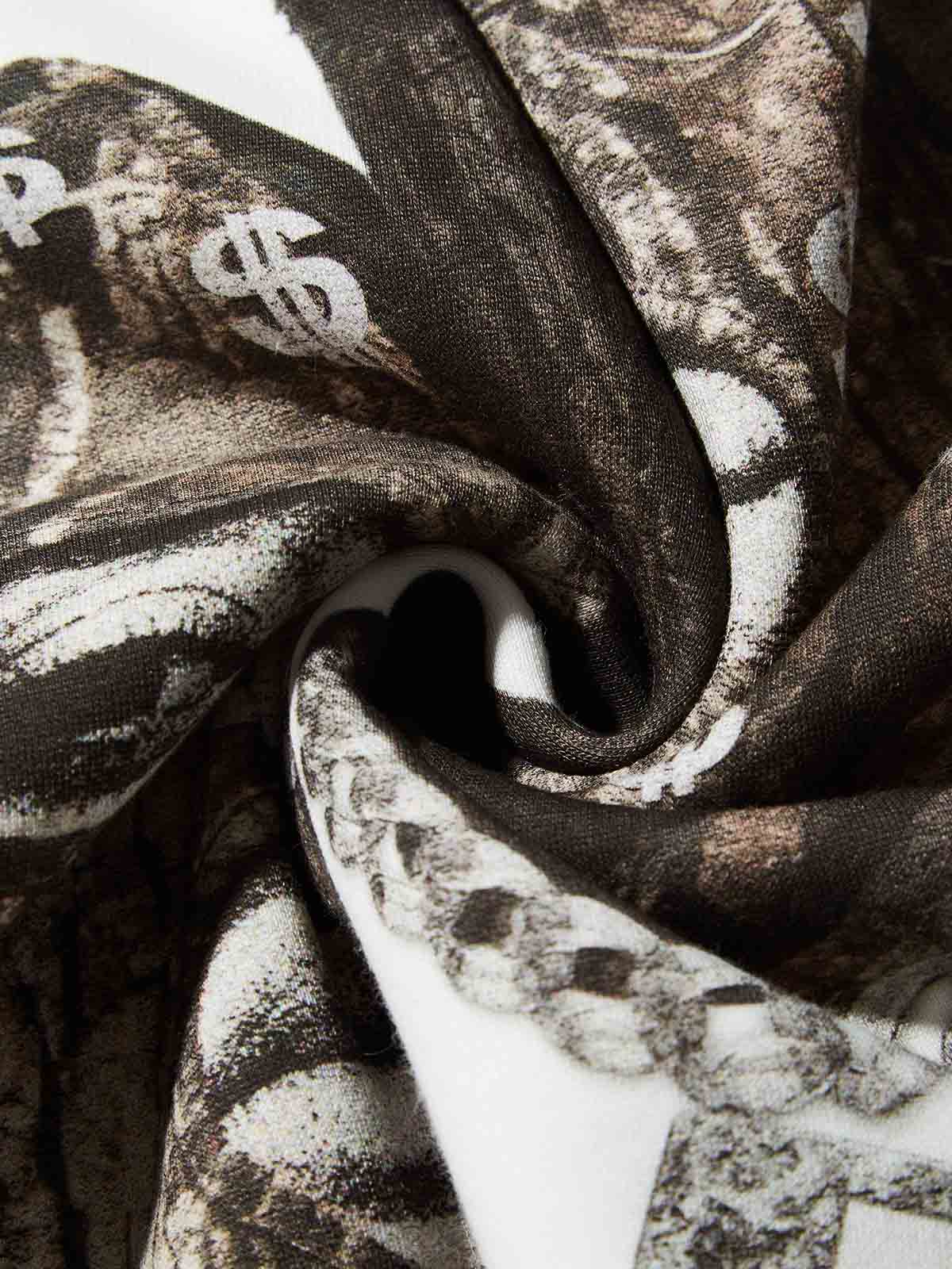 Double Real Tree Print Balaclava Tree Pattern Long Sleeve