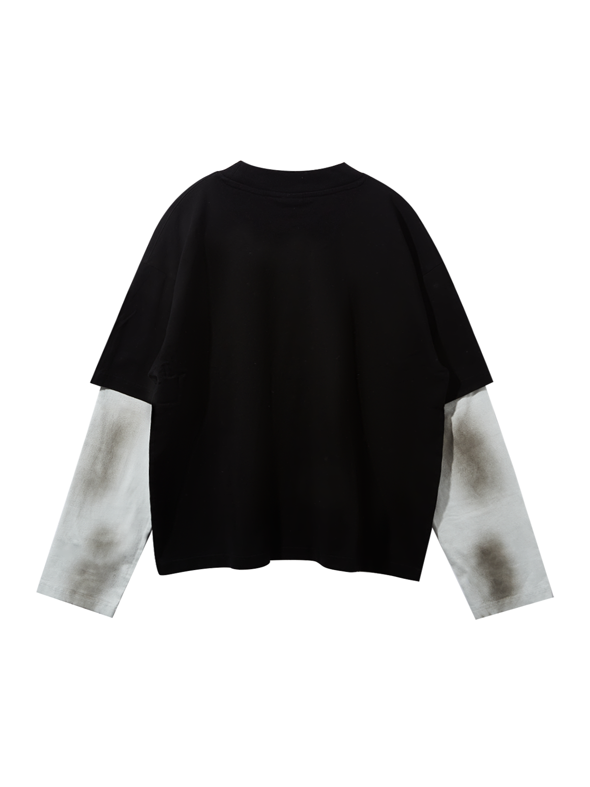 High Stakes! Sexy Lady Vintage Distressed Faux-Two-Piece Long-Sleeve Shirt