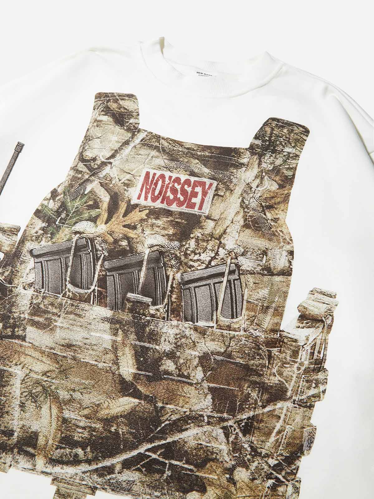 Real tree Double-sided Bulletproof Vest with Tree Pattern Print Long Sleeve