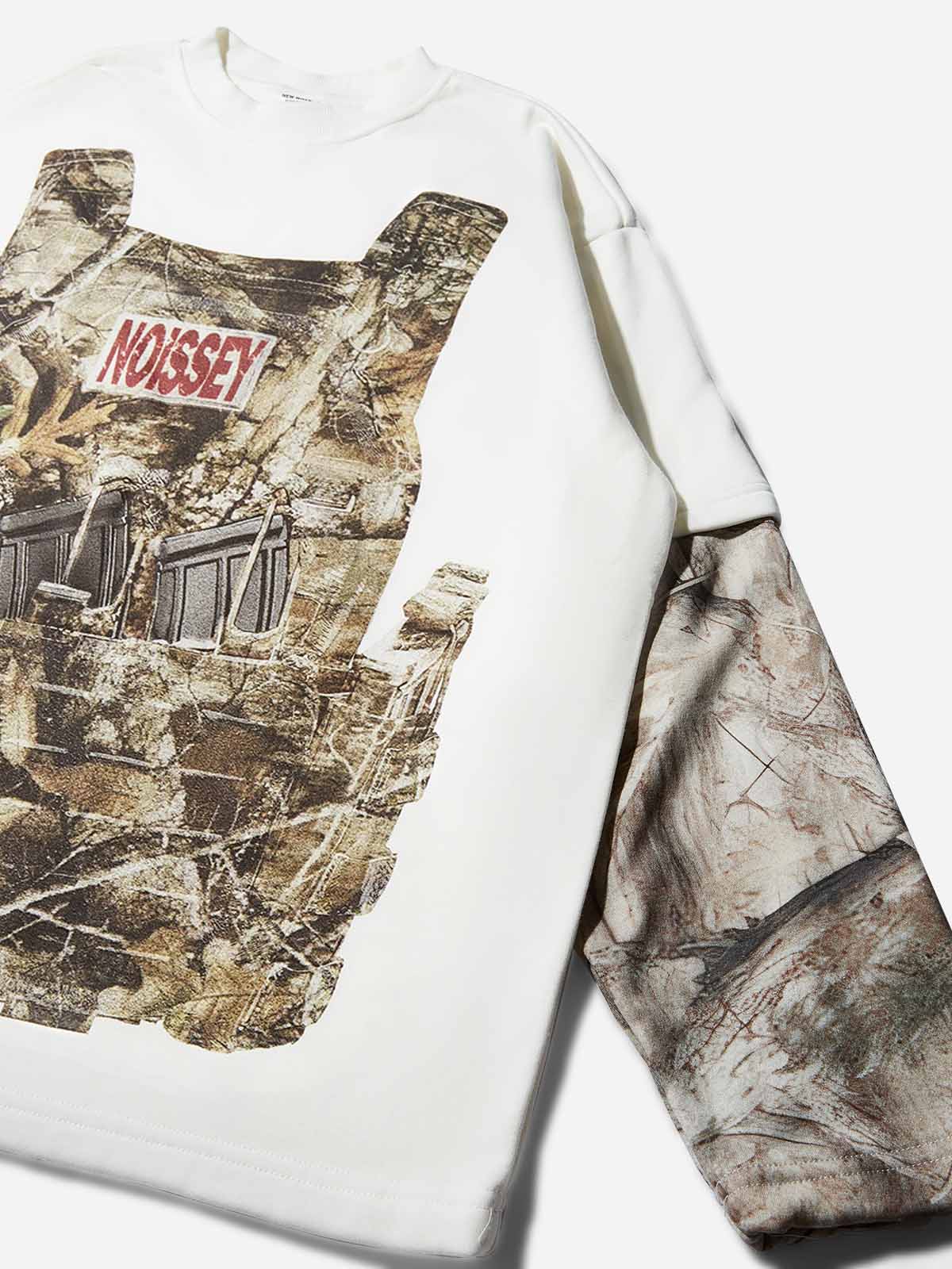 Real tree Double-sided Bulletproof Vest with Tree Pattern Print Long Sleeve