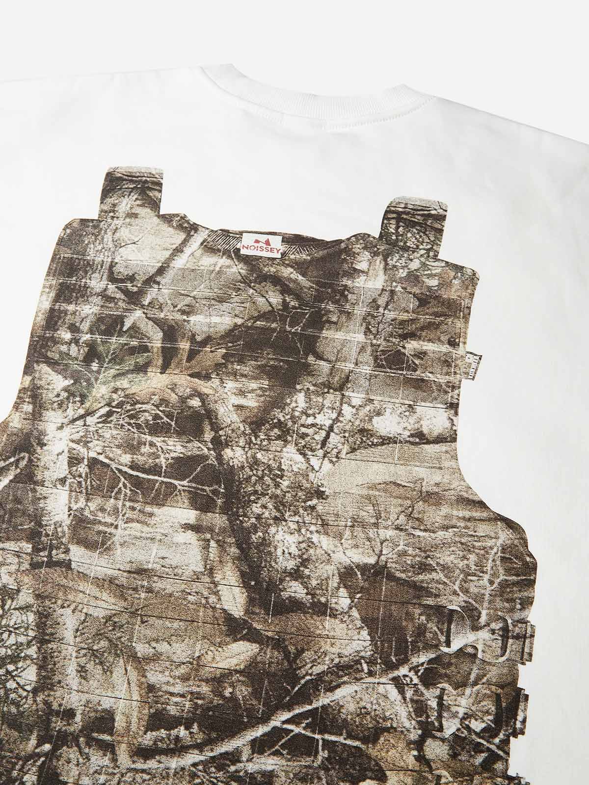 Real tree Double-sided Bulletproof Vest with Tree Pattern Print Long Sleeve