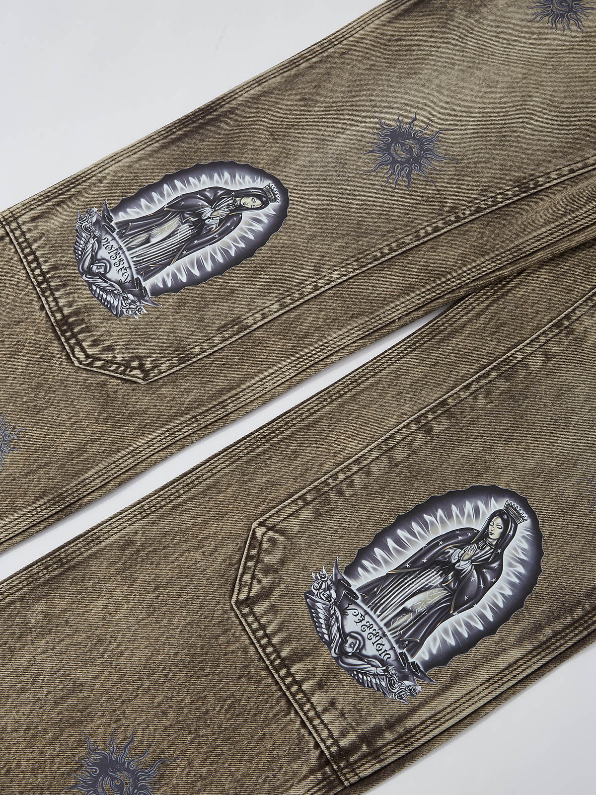 HINDERNISSE &amp; GEFAHREN© Unsere Guadalupe Vintage Distressed Stacked Jeans
