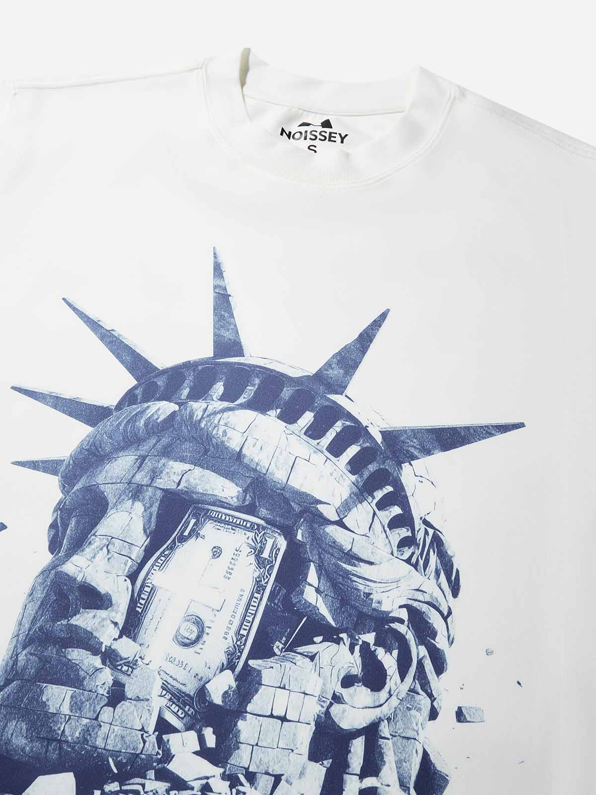 Broken Statue of Liberty Print Air Layer Long Sleeve