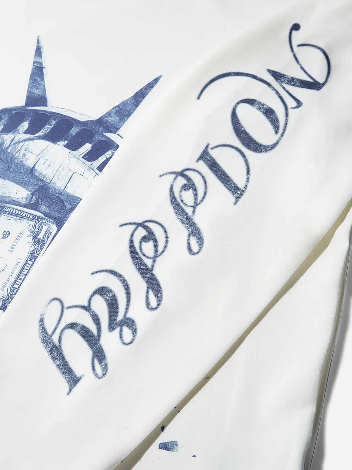 Broken Statue of Liberty Print Air Layer Long Sleeve