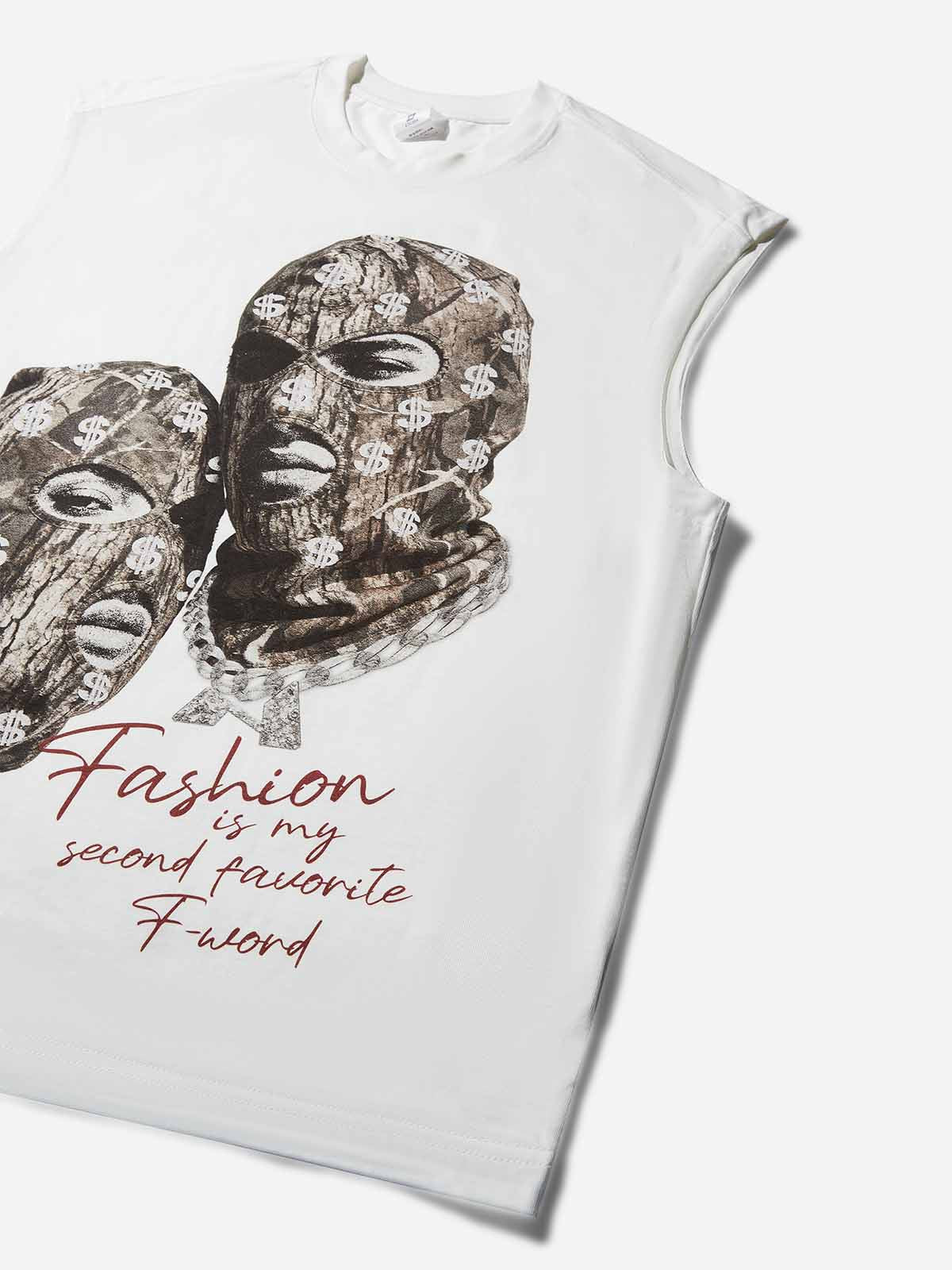 Double Balaclava Print Tank Top