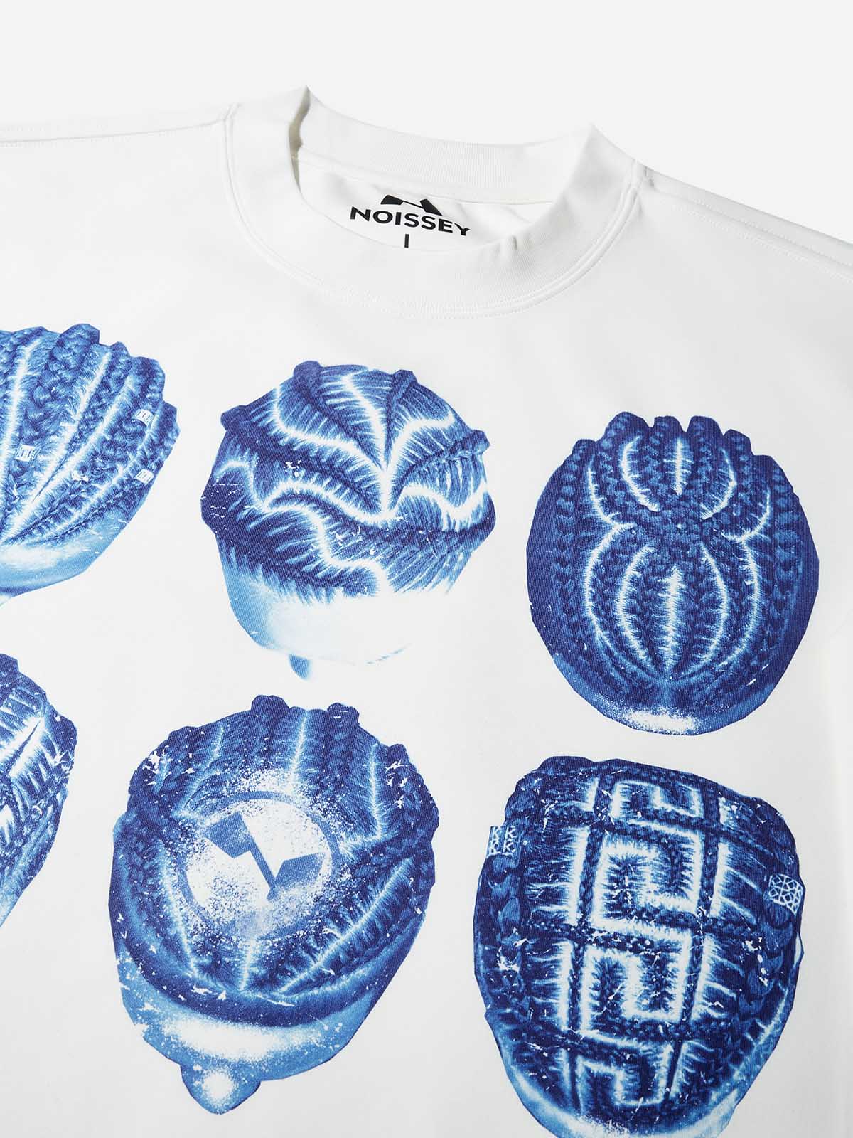 Men's Braided Art Cyanotype Style Air-Layer Long Sleeve