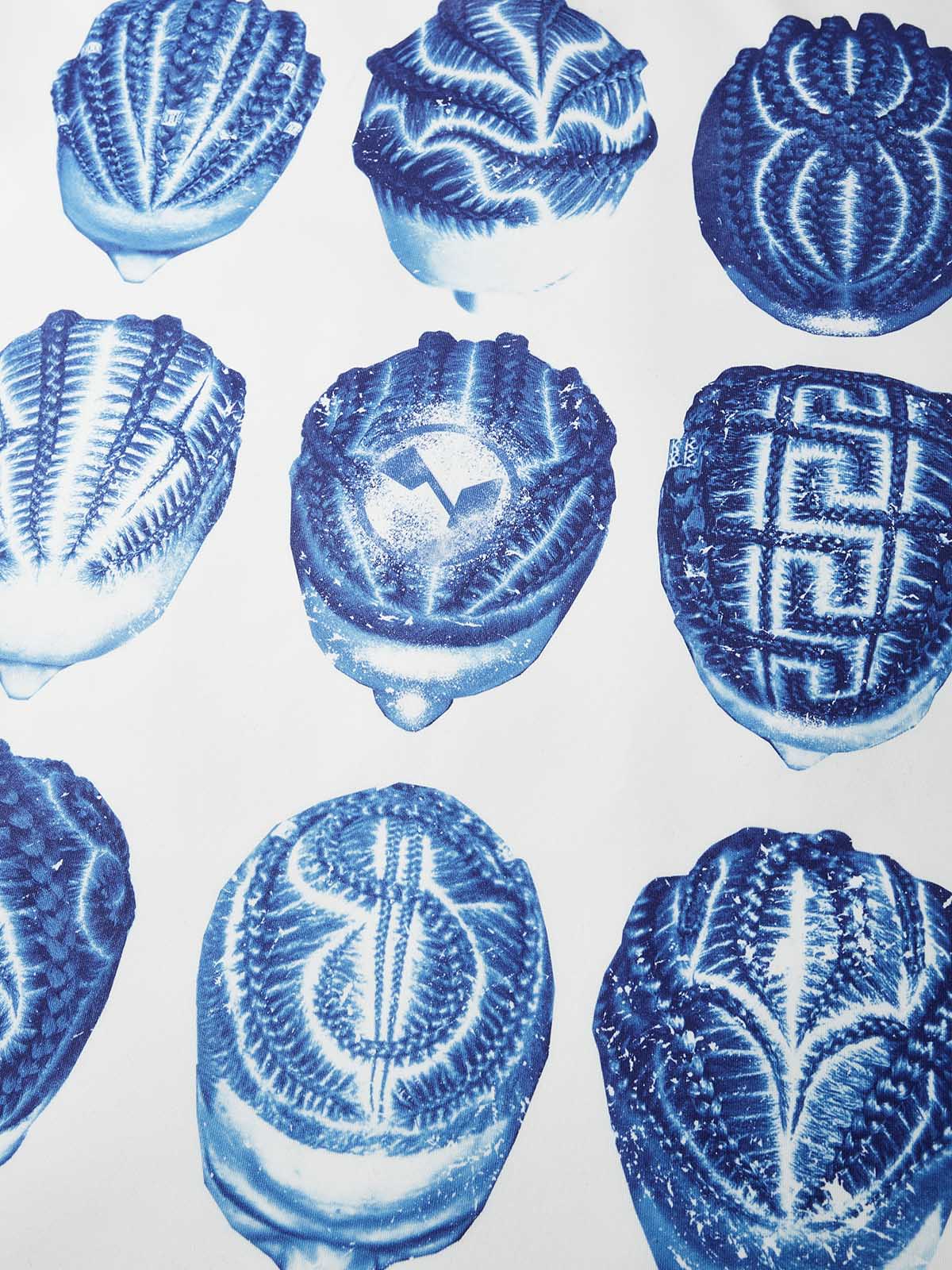 Men's Braided Art Cyanotype Style Air-Layer Long Sleeve