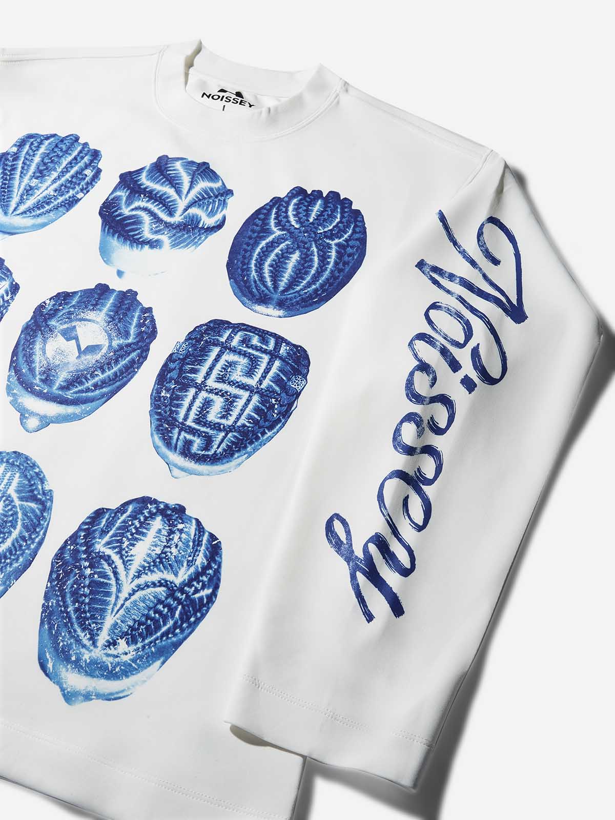 Men's Braided Art Cyanotype Style Air-Layer Long Sleeve