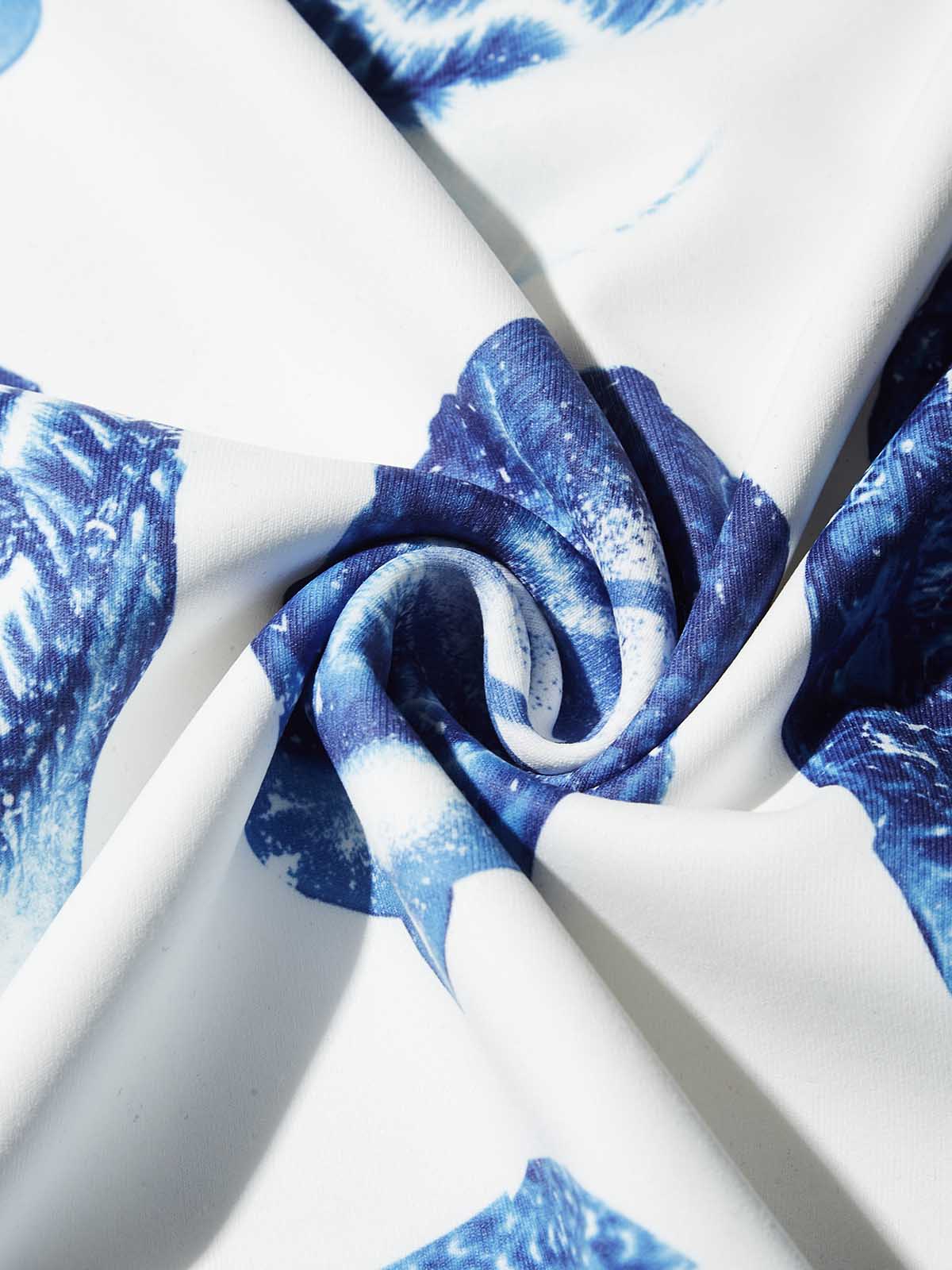 Men's Braided Art Cyanotype Style Air-Layer Long Sleeve