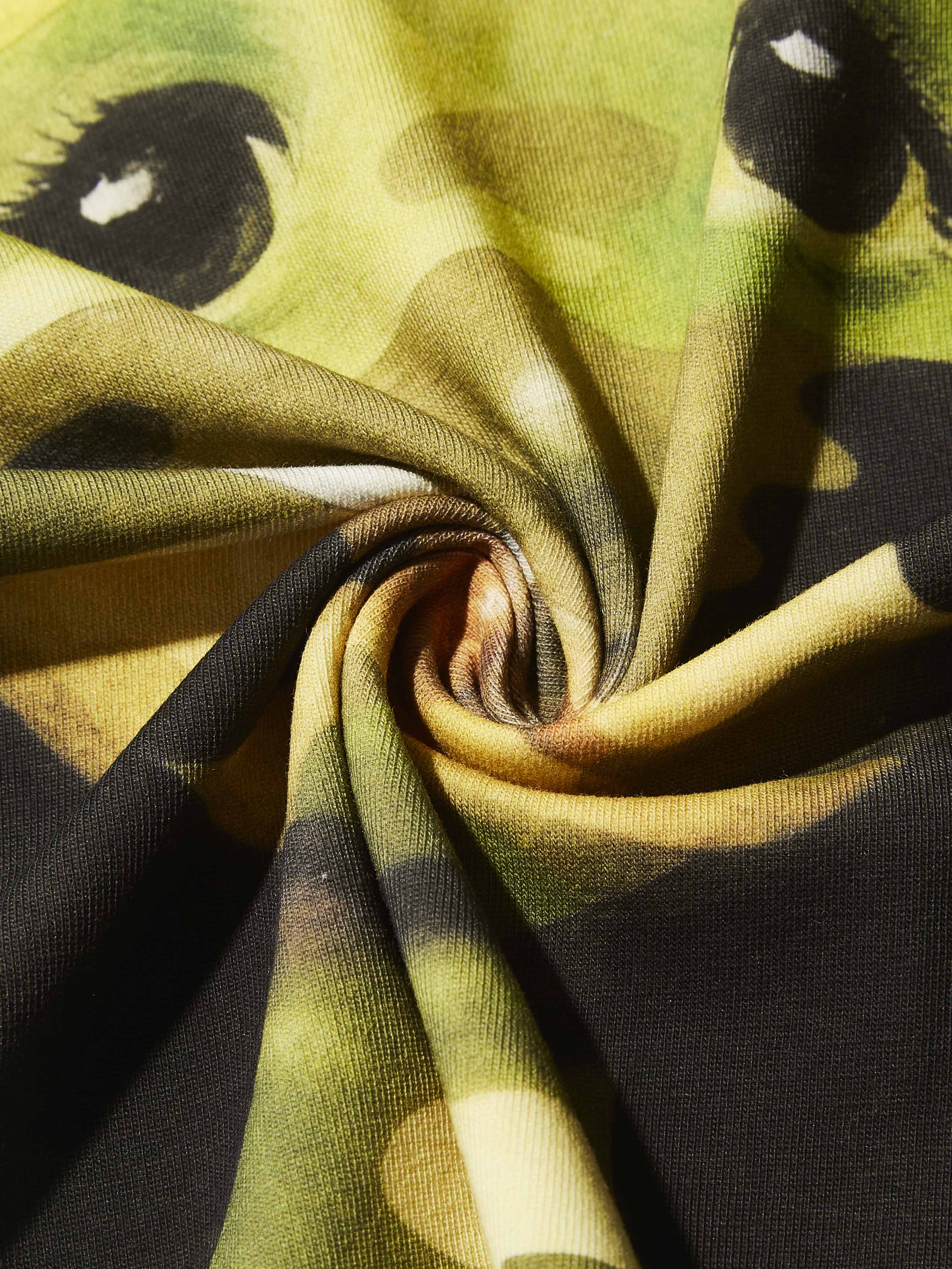 Camouflage Striped Girl Art Print Boxy Oversized T-shirt