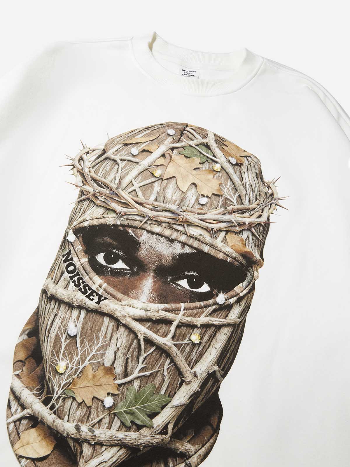 Real tree Camouflage Headgear Print Long-Sleeve Shirt