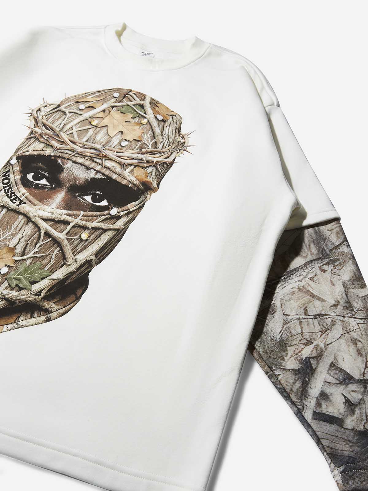 Real tree Camouflage Headgear Print Long-Sleeve Shirt