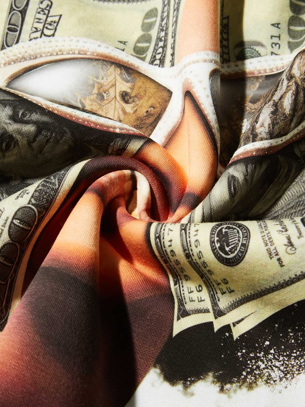 "All we need is money" print Real Tree long-sleeved shirt