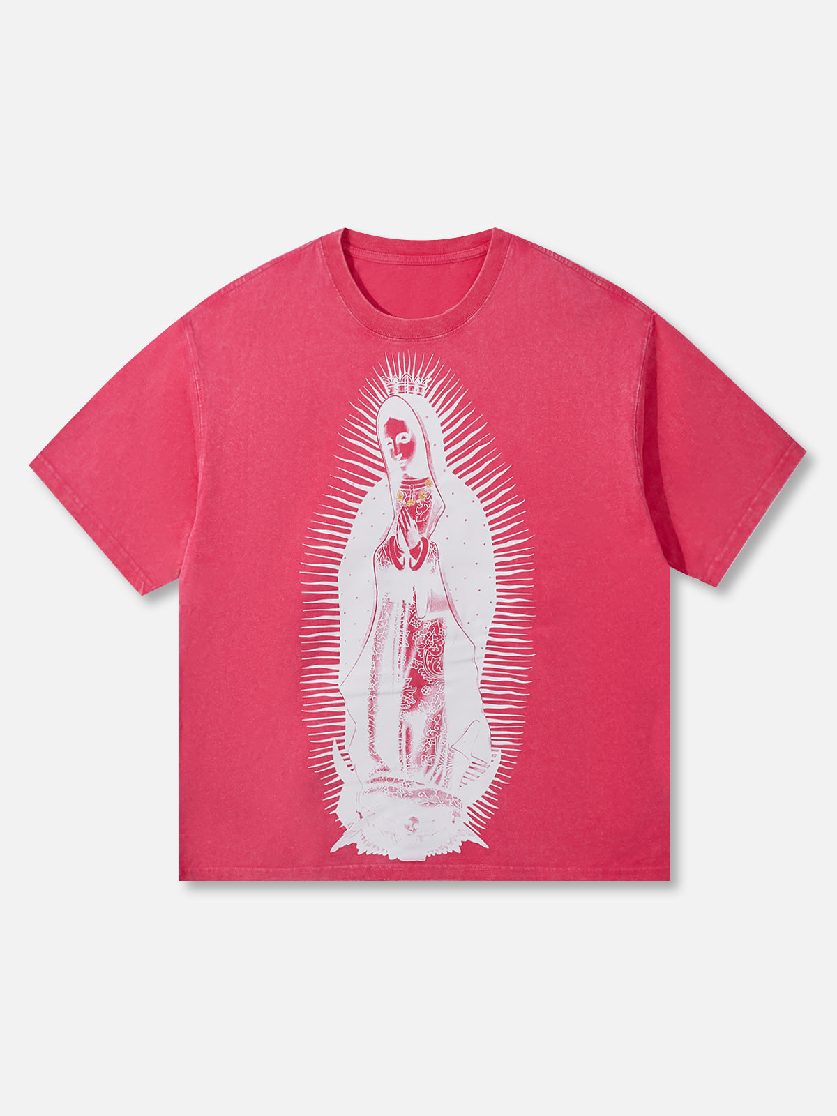 OBSTACLES & DANGERS©350g Five-Color Guadalupe Print T-shirt