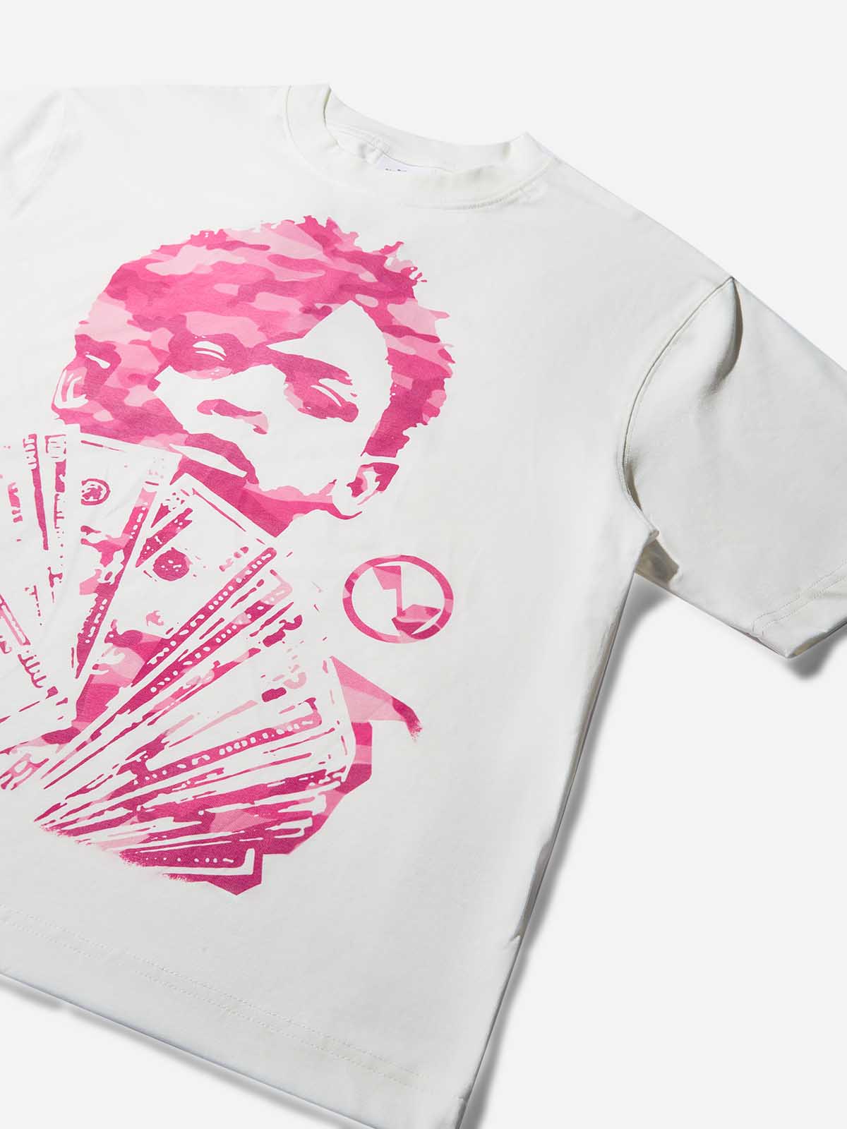 Holding Money Pink Camouflage Kid Art Print T-shirt