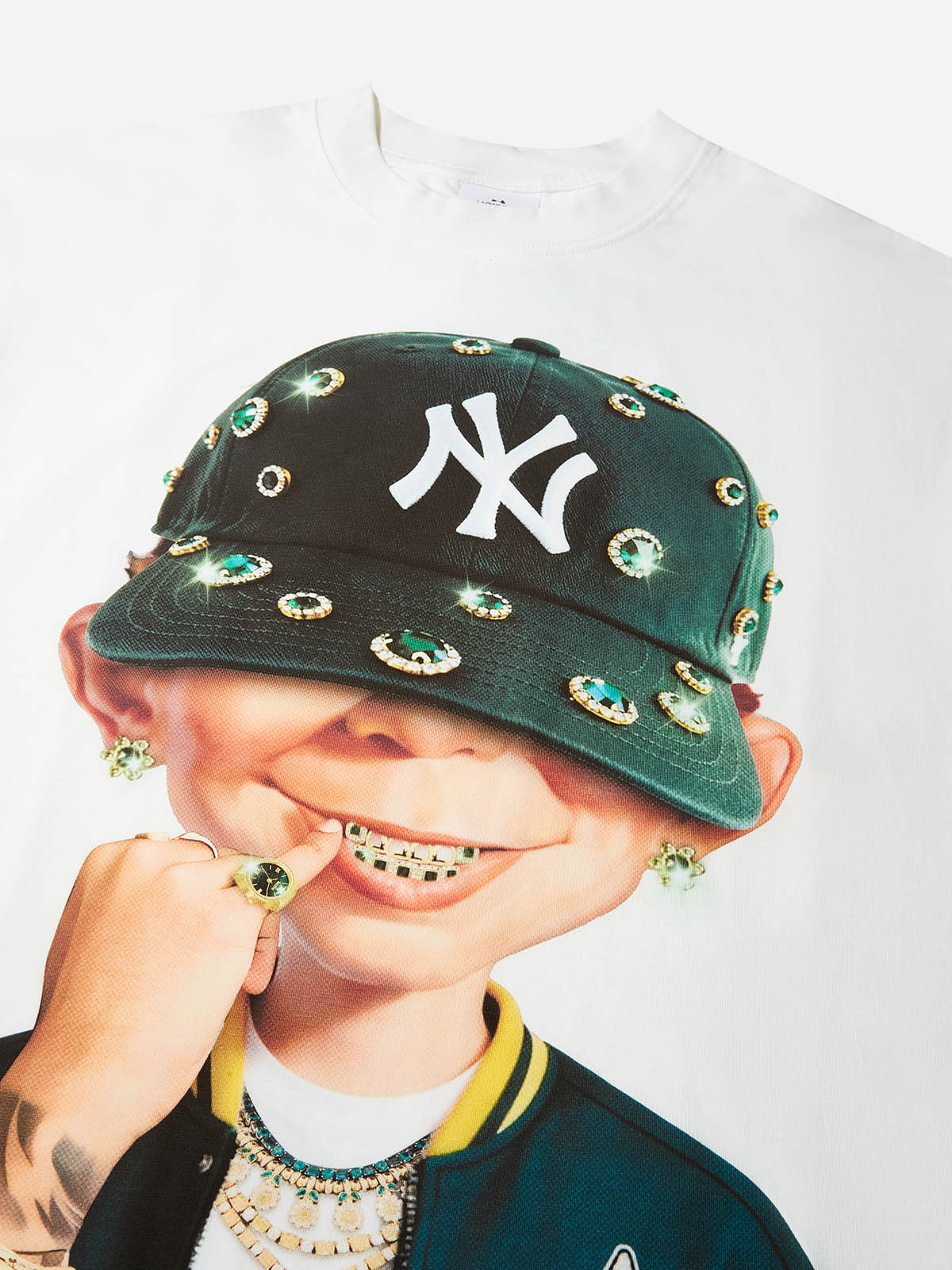 Bad Boy and His Green Diamond Hat Oversized T-Shirt