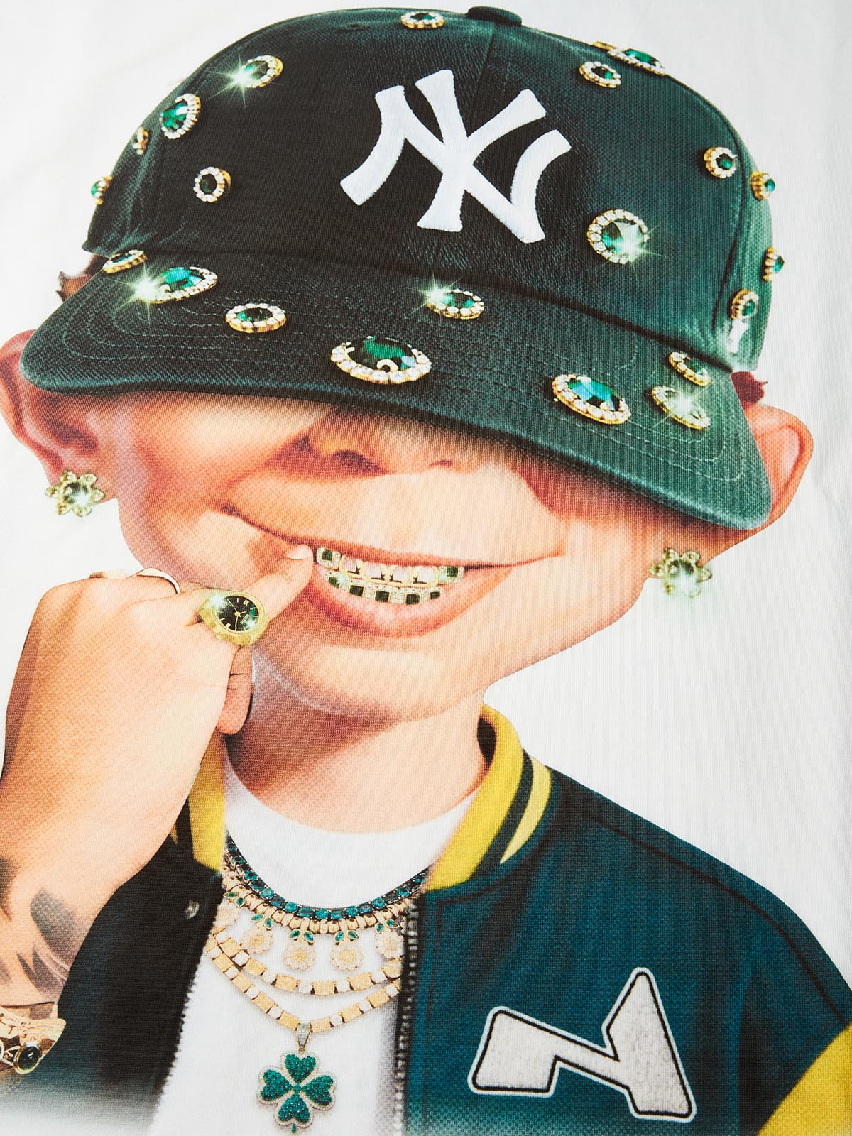 Bad Boy and His Green Diamond Hat Oversized T-Shirt