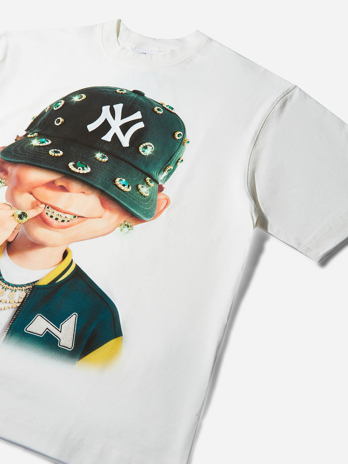 Bad Boy and His Green Diamond Hat Oversized T-Shirt