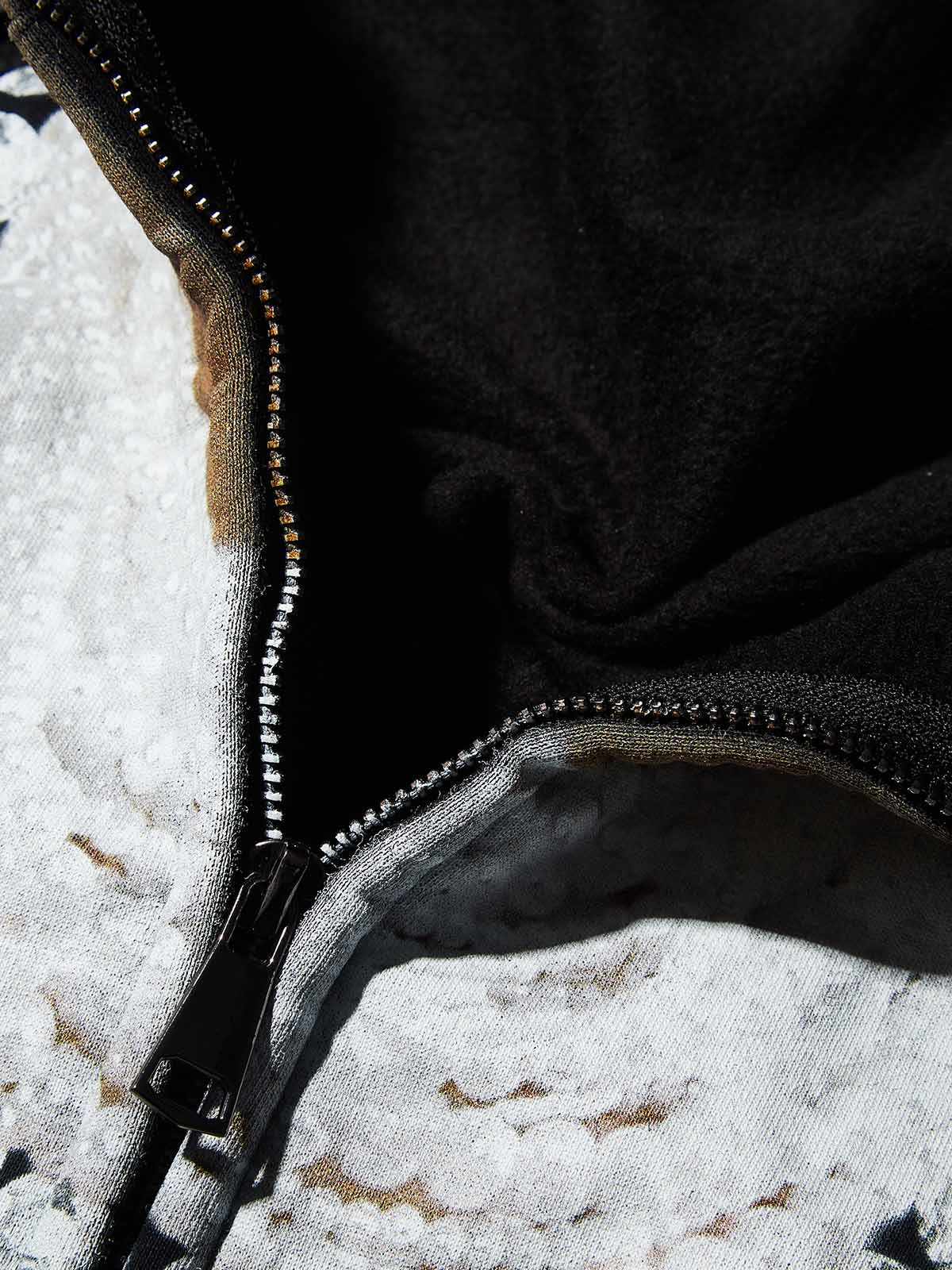 DIY Pearl Hood Print Boxy Hoodie