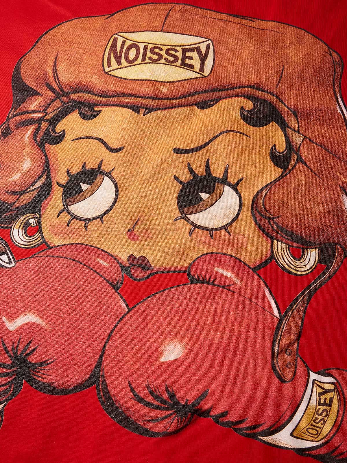 Cartoon Girl Boxing Print Boxy Oversized T-shirt