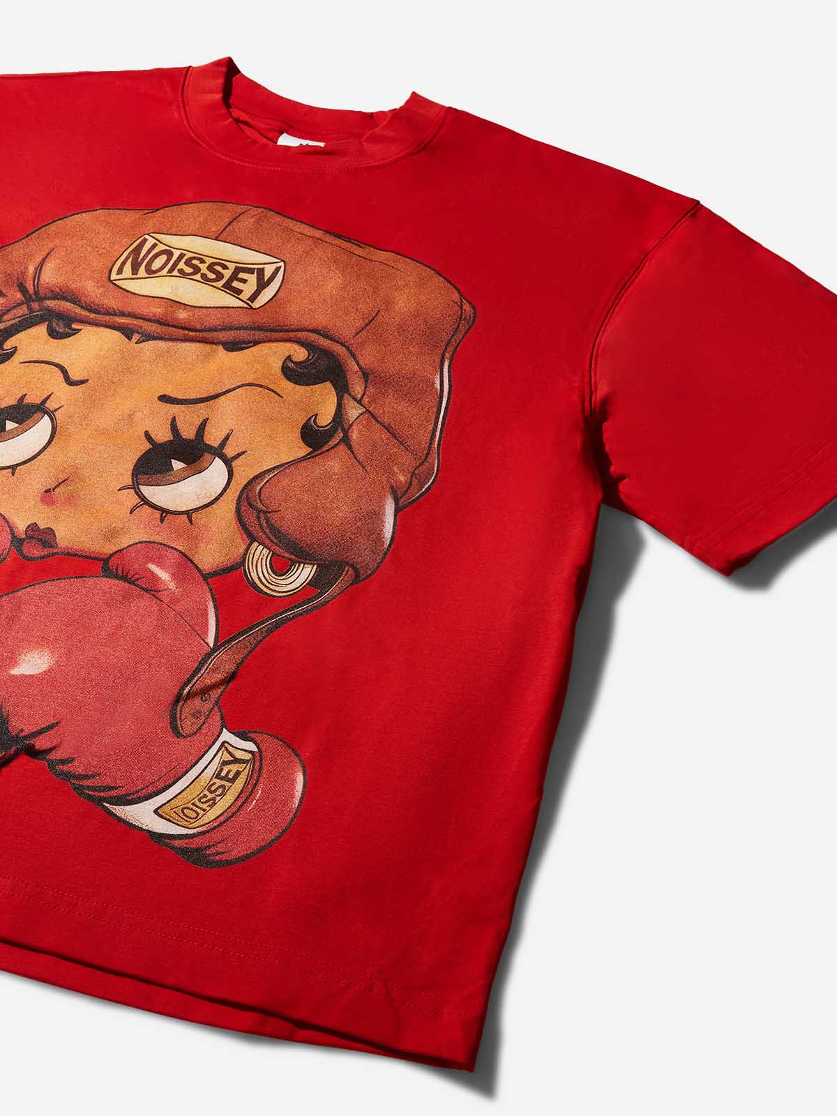 Cartoon Girl Boxing Print Boxy Oversized T-shirt