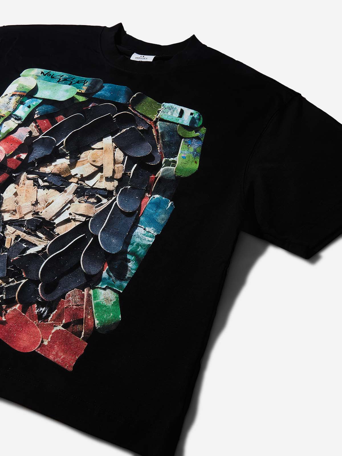 Skateboard Character Collage Print Boxy Oversized T-shirt