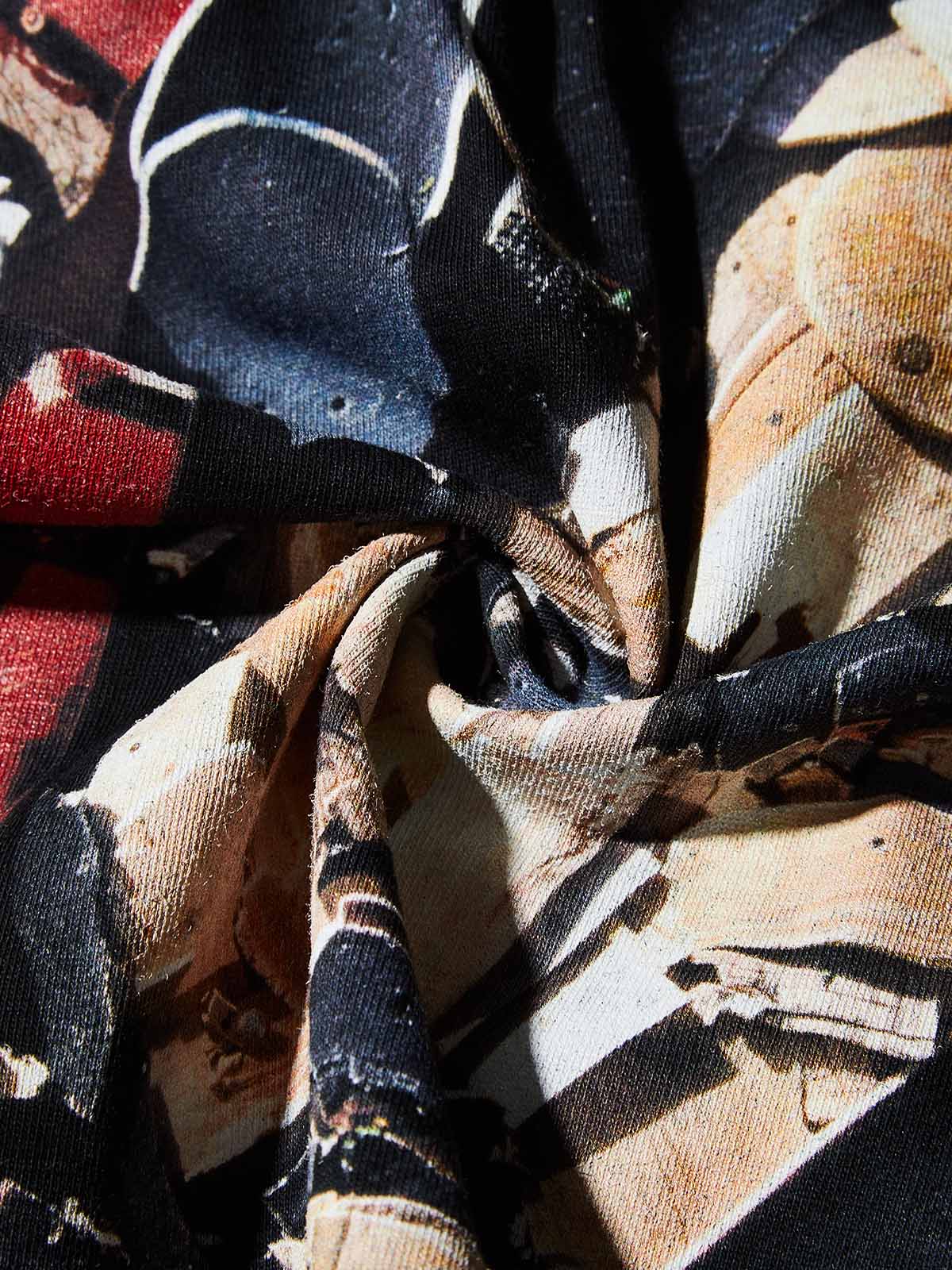 Skateboard Character Collage Print Boxy Oversized T-shirt